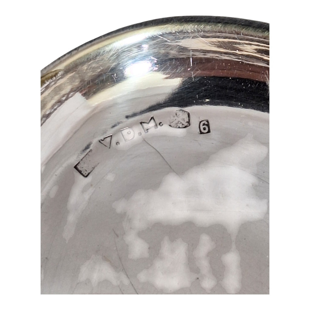 Silver-plated oval V.D.M. dish, France, c. 1940