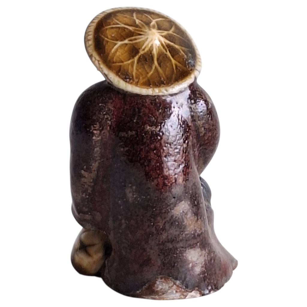 Handgemachte Ton-Mudman-Figur – Shiwan, China, ca. 1980