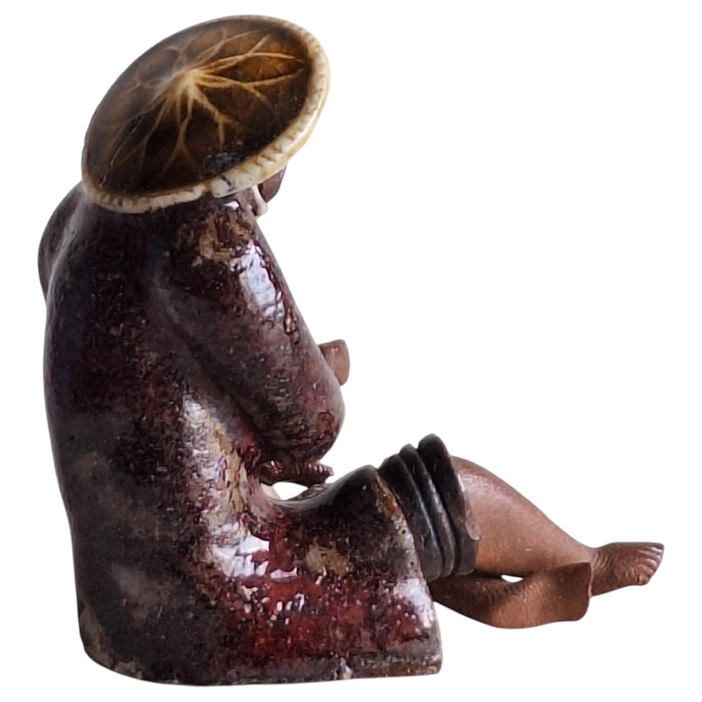 Handgemachte Ton-Mudman-Figur – Shiwan, China, ca. 1980