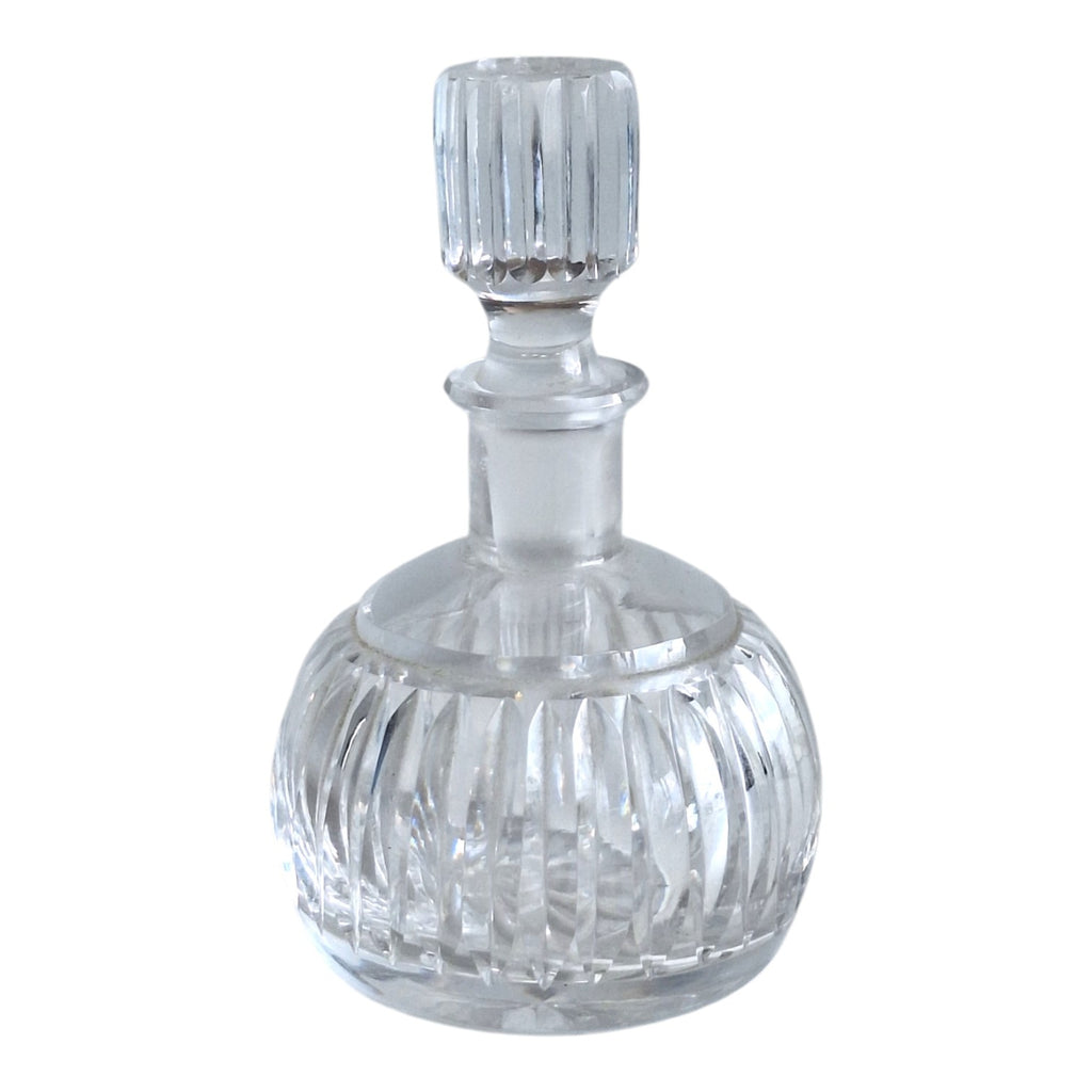 Crystal Perfume Bottle | Eau de Cologne | Cut Design | H. 12 cm