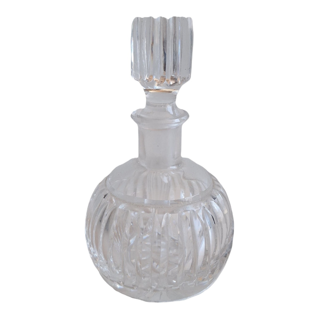 Crystal Perfume Bottle | Eau de Cologne | Cut Design | H. 12 cm
