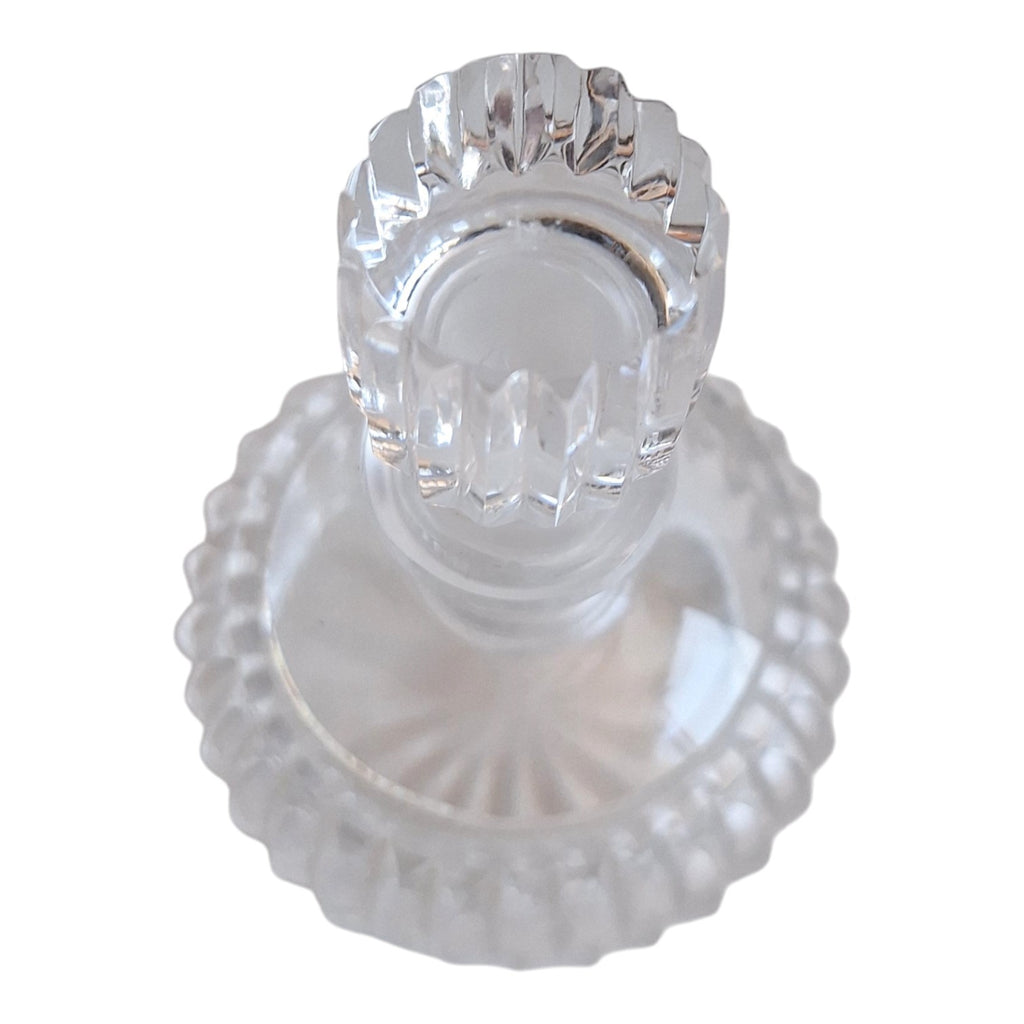 Crystal Perfume Bottle | Eau de Cologne | Cut Design | H. 12 cm