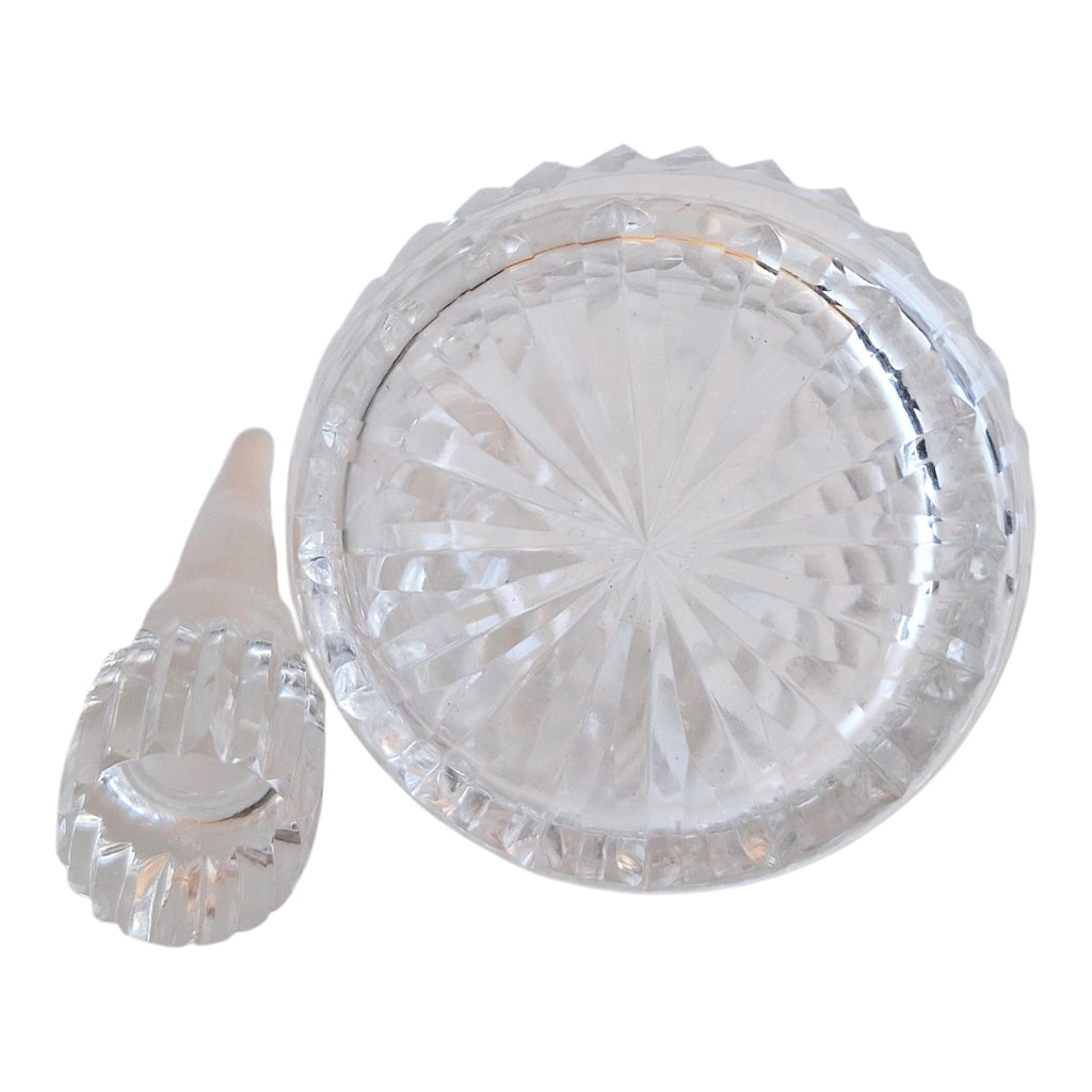 Crystal Perfume Bottle | Eau de Cologne | Cut Design | H. 12 cm