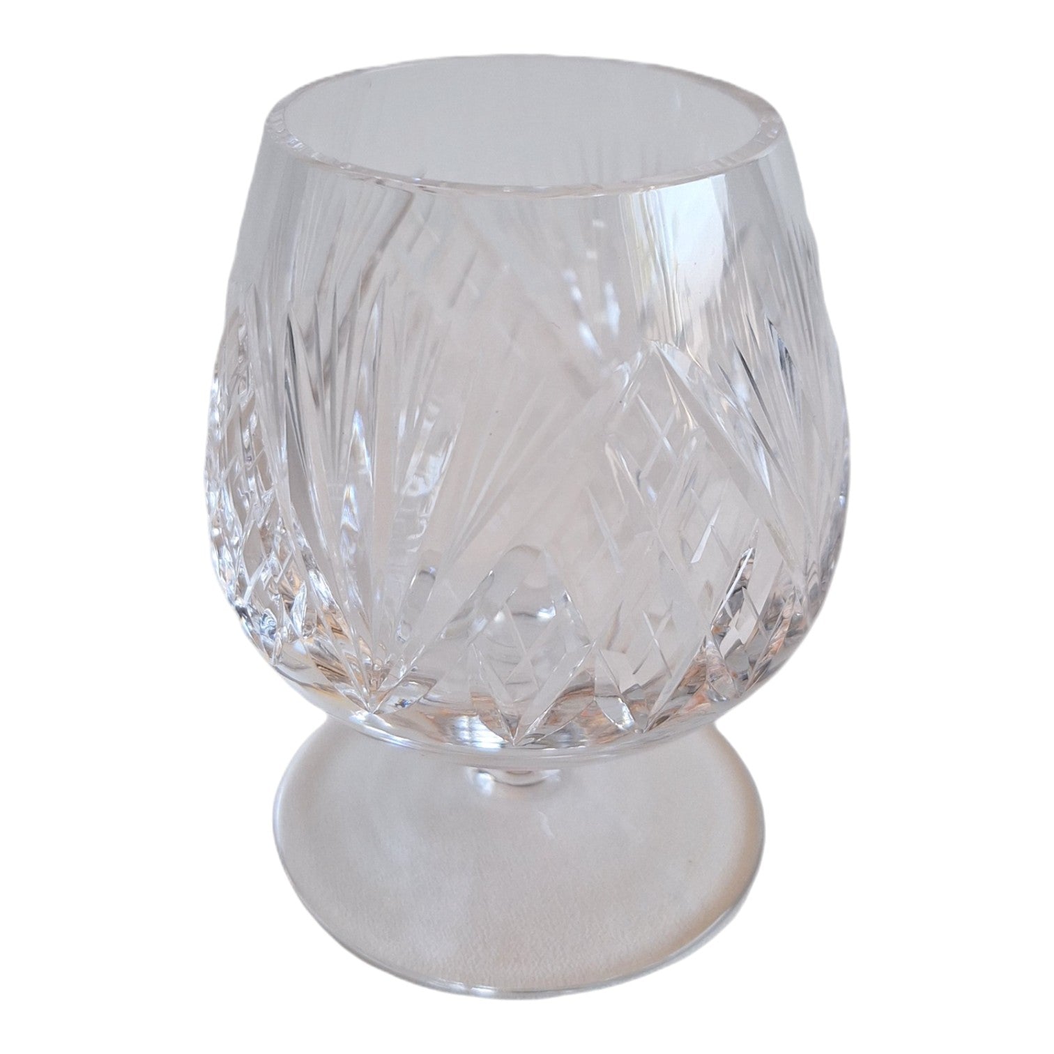 Kristall Cognac- oder Brandyglas | Geschliffenes Motiv | H. 9,5 cm