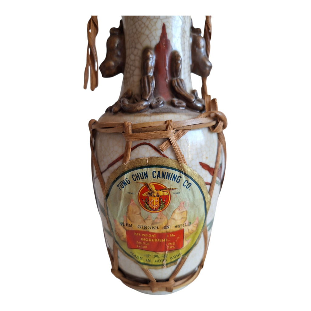 Nanking Ingwer-Vase Tung Chun Canning Co – Originalinhalt versiegelt, 1940-1960
