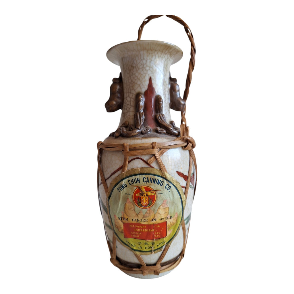 Nanking Ingwer-Vase Tung Chun Canning Co – Originalinhalt versiegelt, 1940-1960
