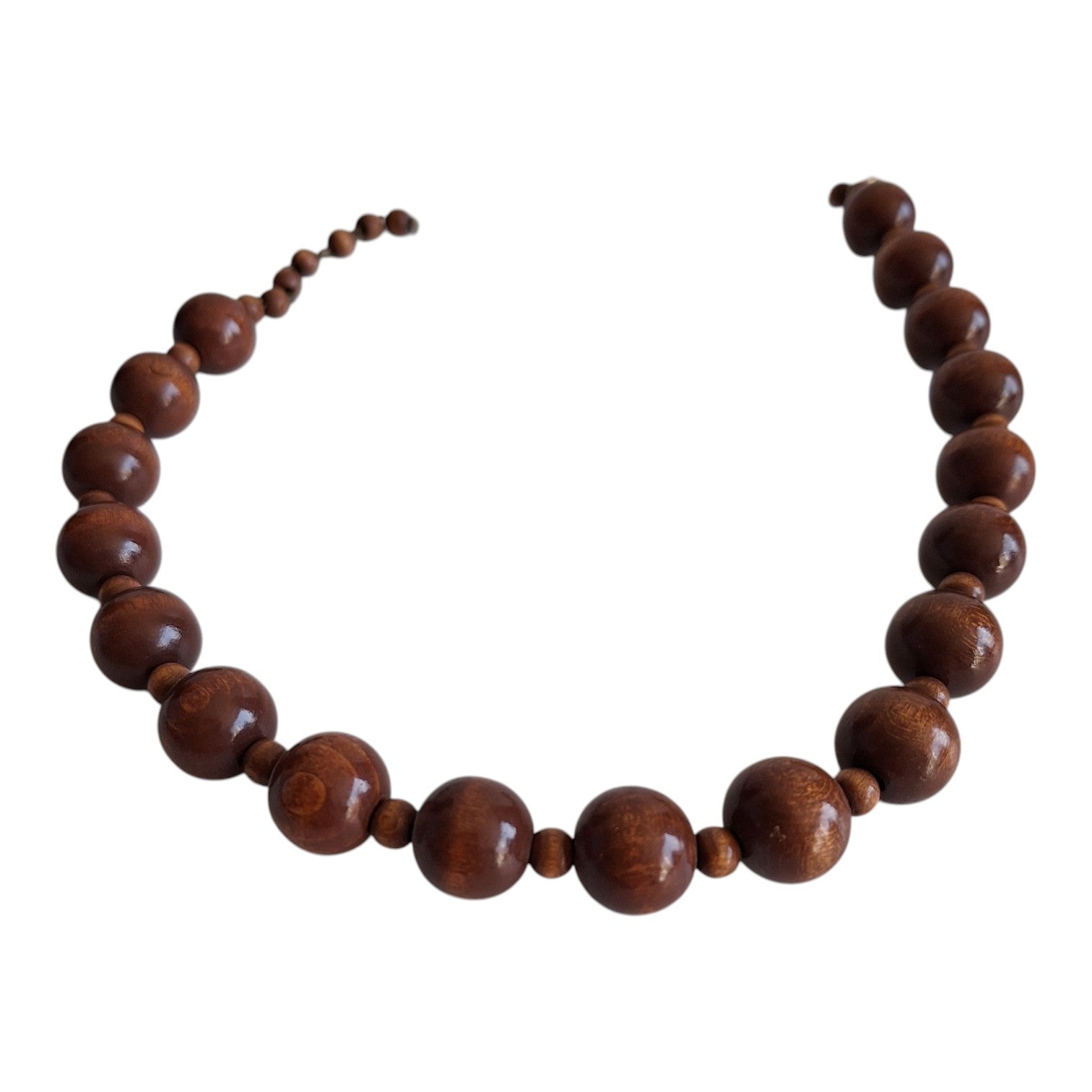 Wooden bead necklace