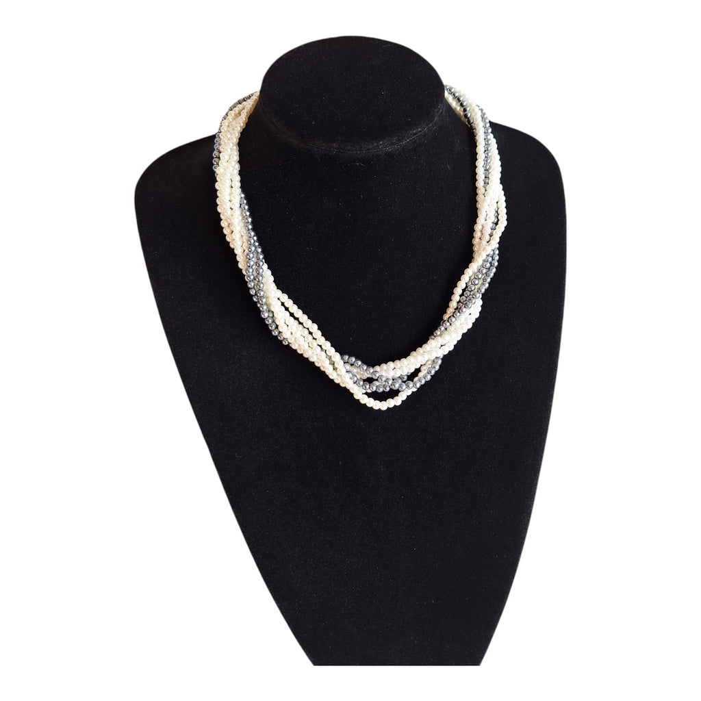 Faux pearl necklace
