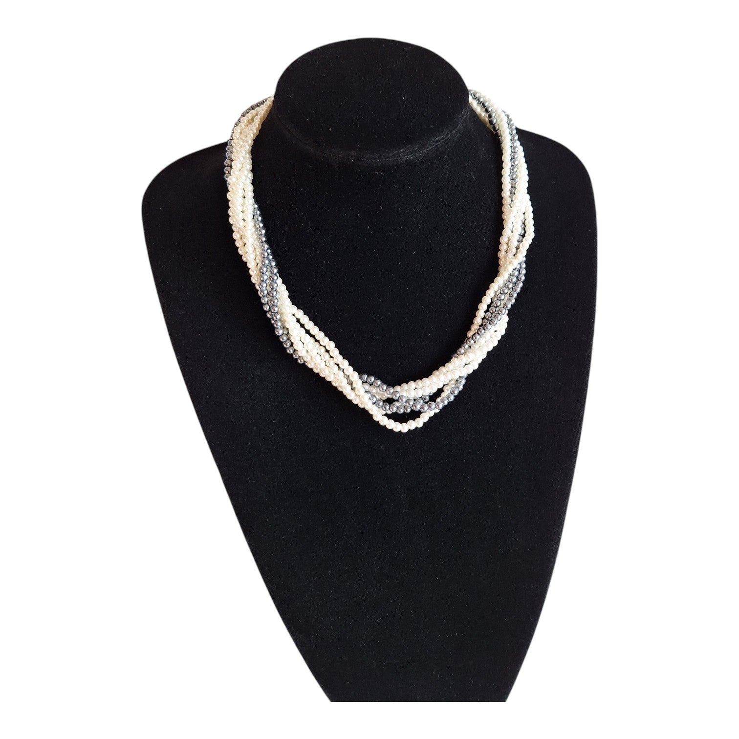 Faux pearl necklace