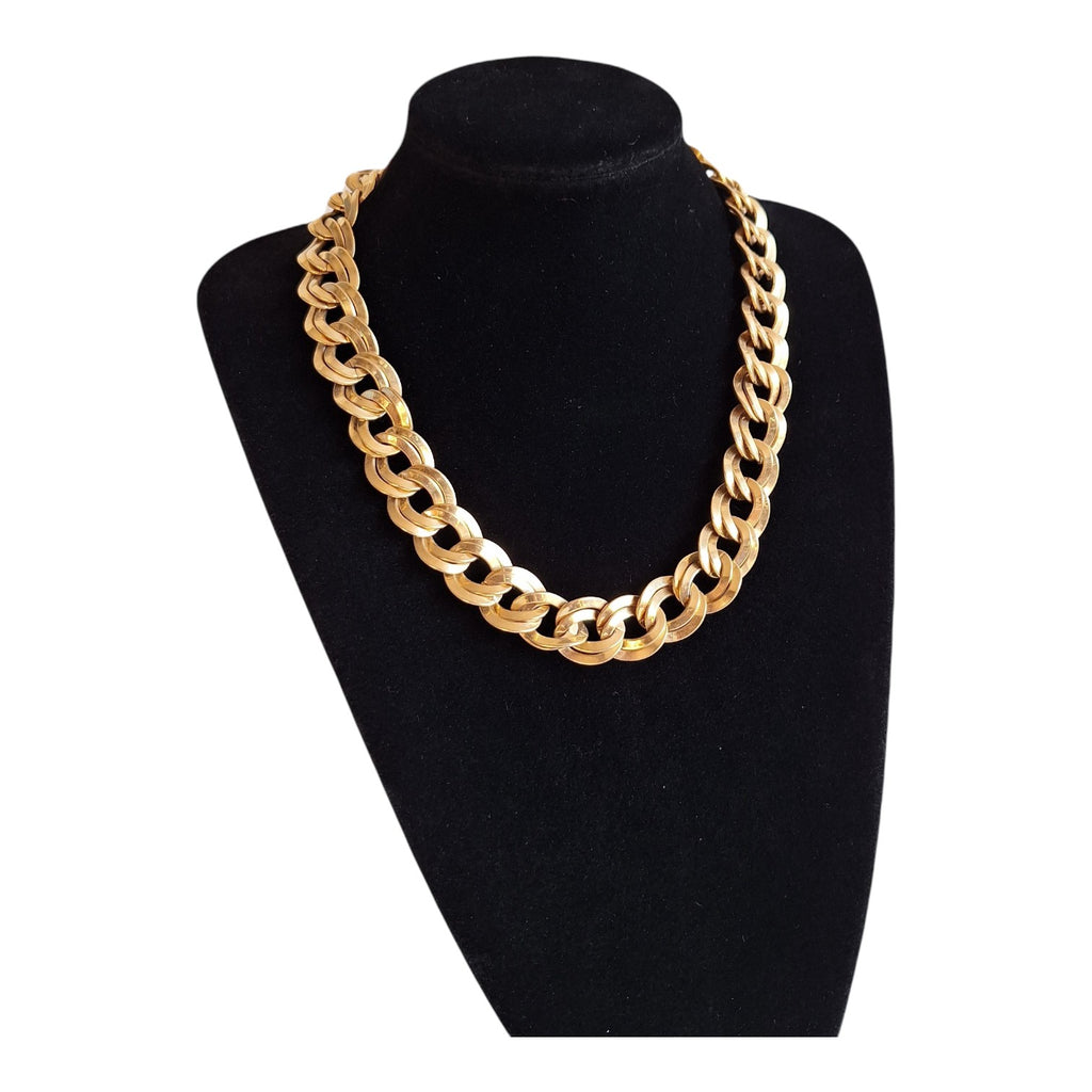 Gold-colored necklace with large links