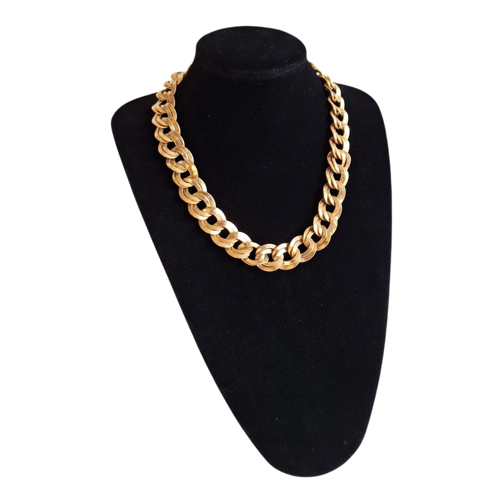 Gold-colored necklace with large links