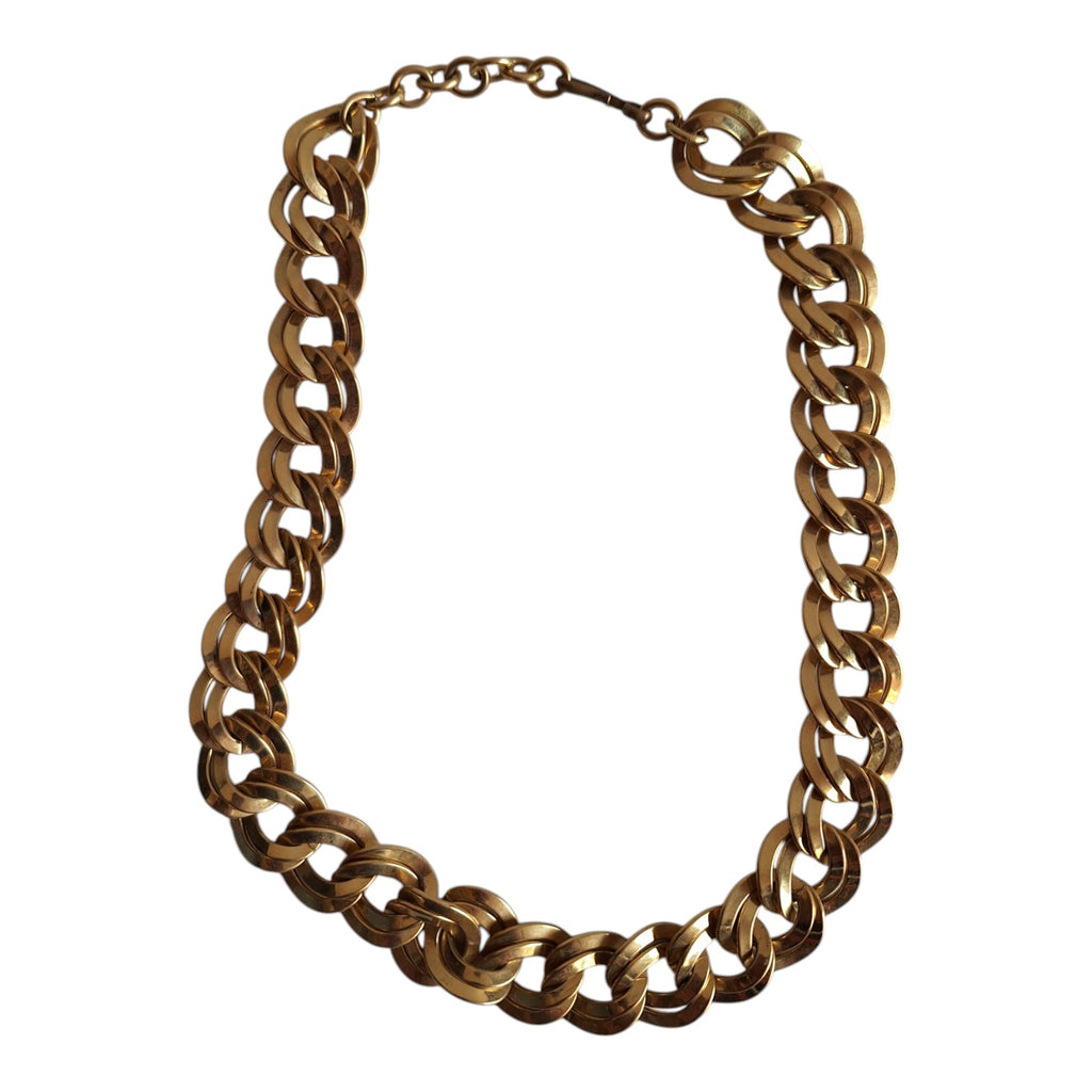 Gold-colored necklace with large links