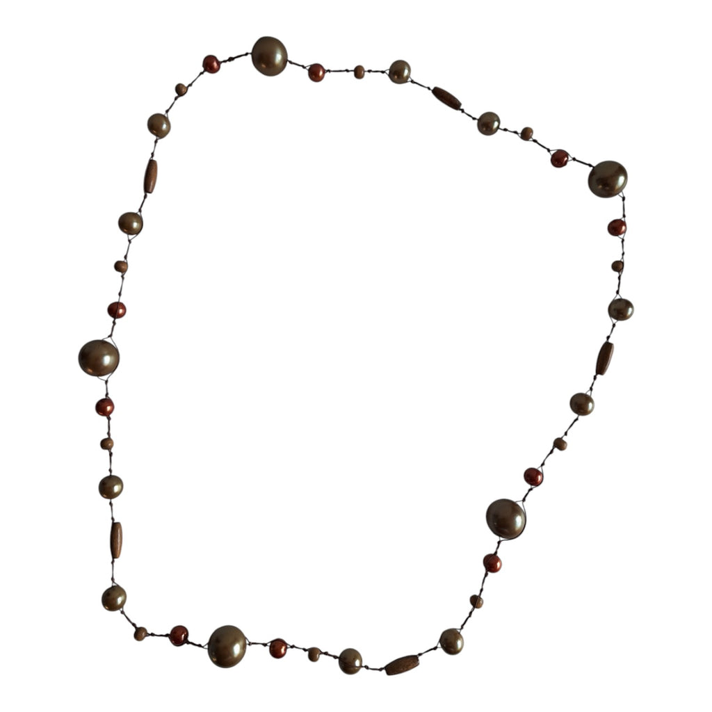 Wooden bead necklace