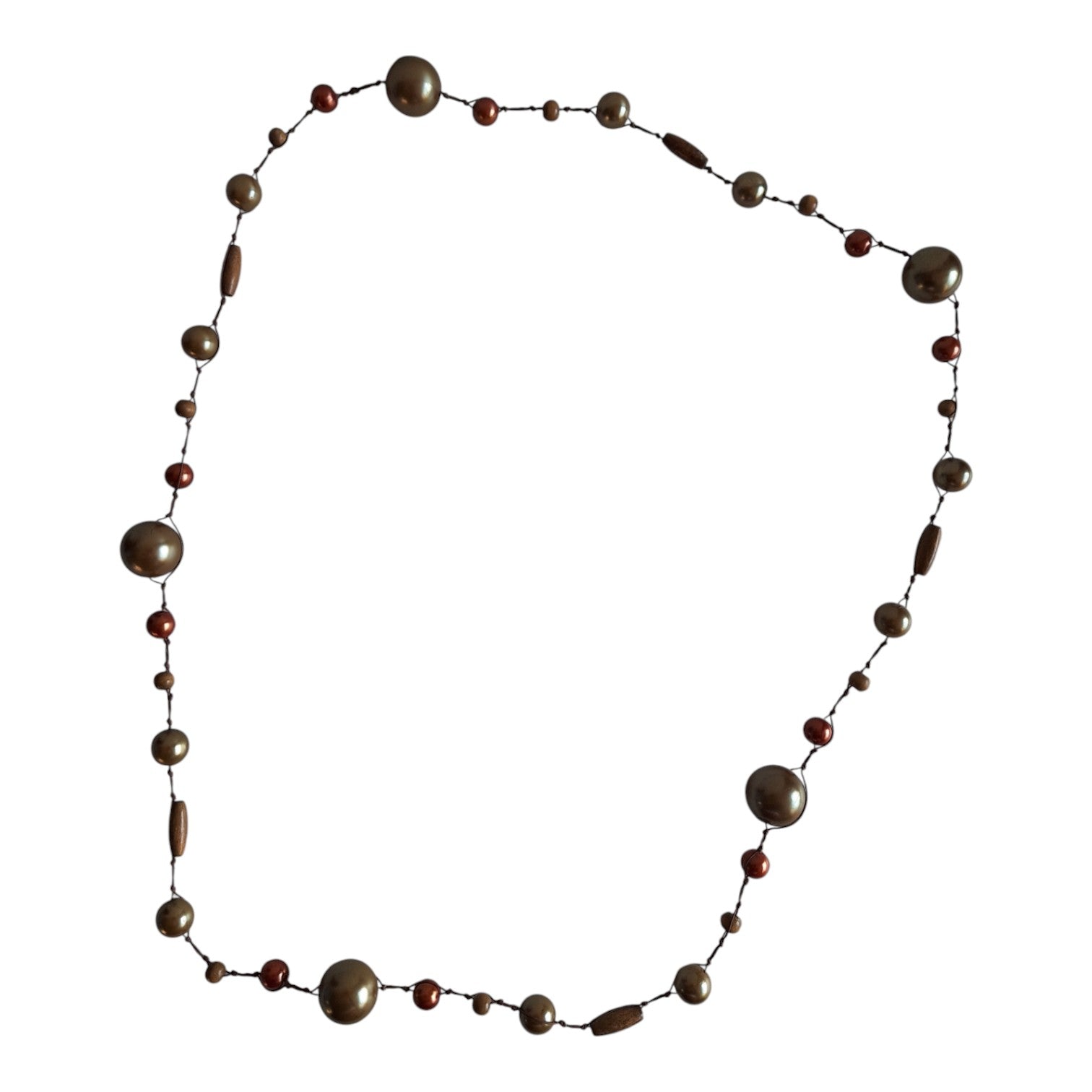 Wooden bead necklace