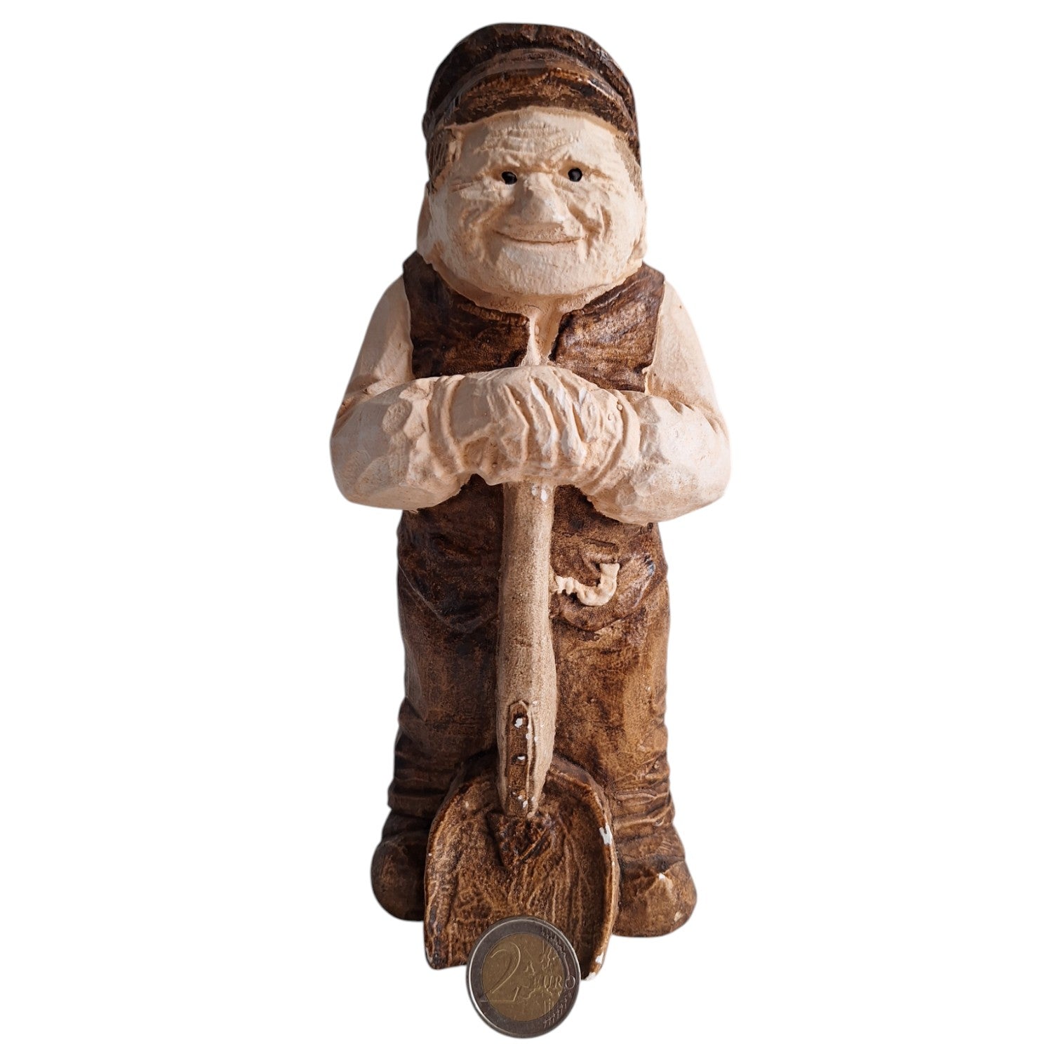 Gipsfigur Mann mit Spaten – Ole Ove Ovesen, signiert OOO, Dänemark