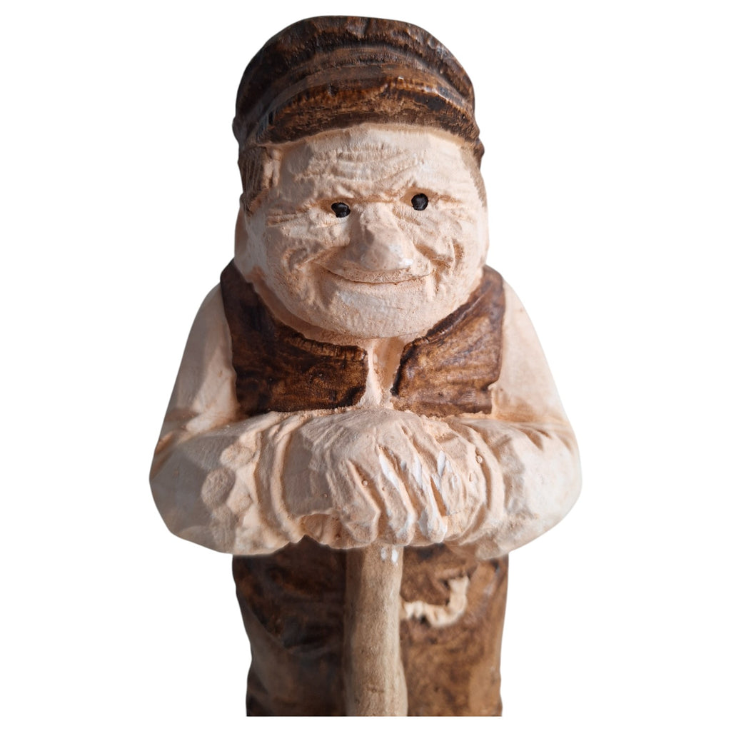 Gipsfigur Mann mit Spaten – Ole Ove Ovesen, signiert OOO, Dänemark