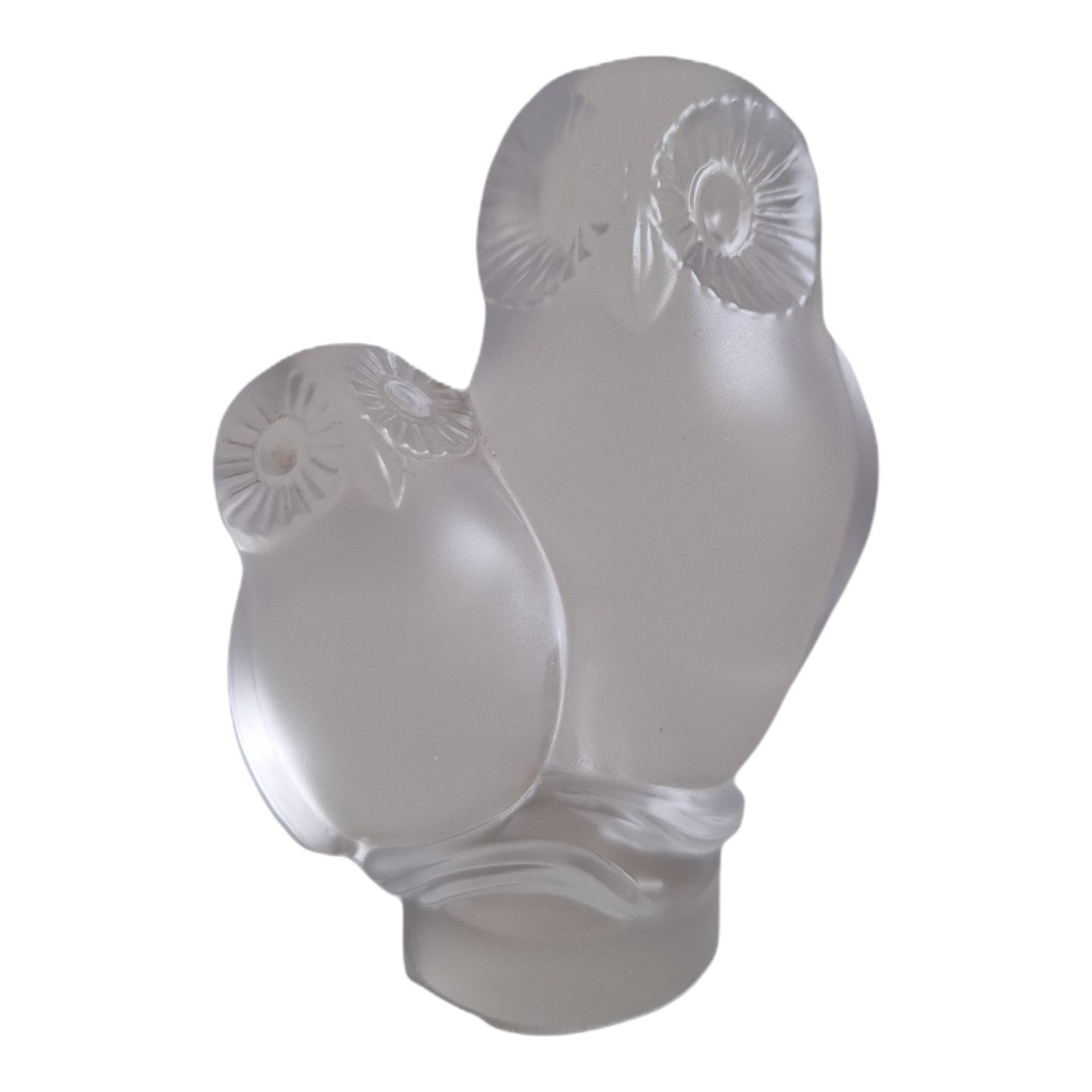 Cristal de Sèvres | Eulen-Figurengruppe | Matte Ausführung | 80er-90er Jahre