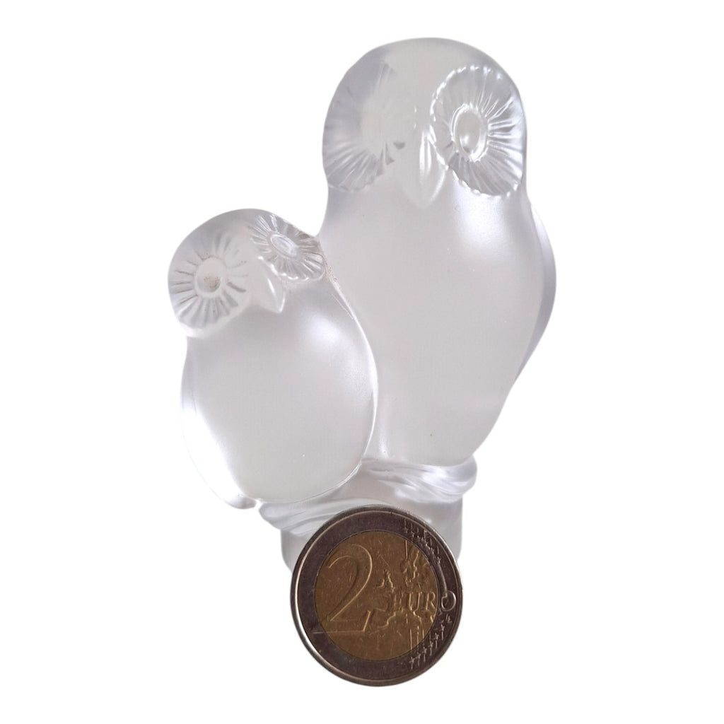 Cristal de Sèvres | Eulen-Figurengruppe | Matte Ausführung | 80er-90er Jahre