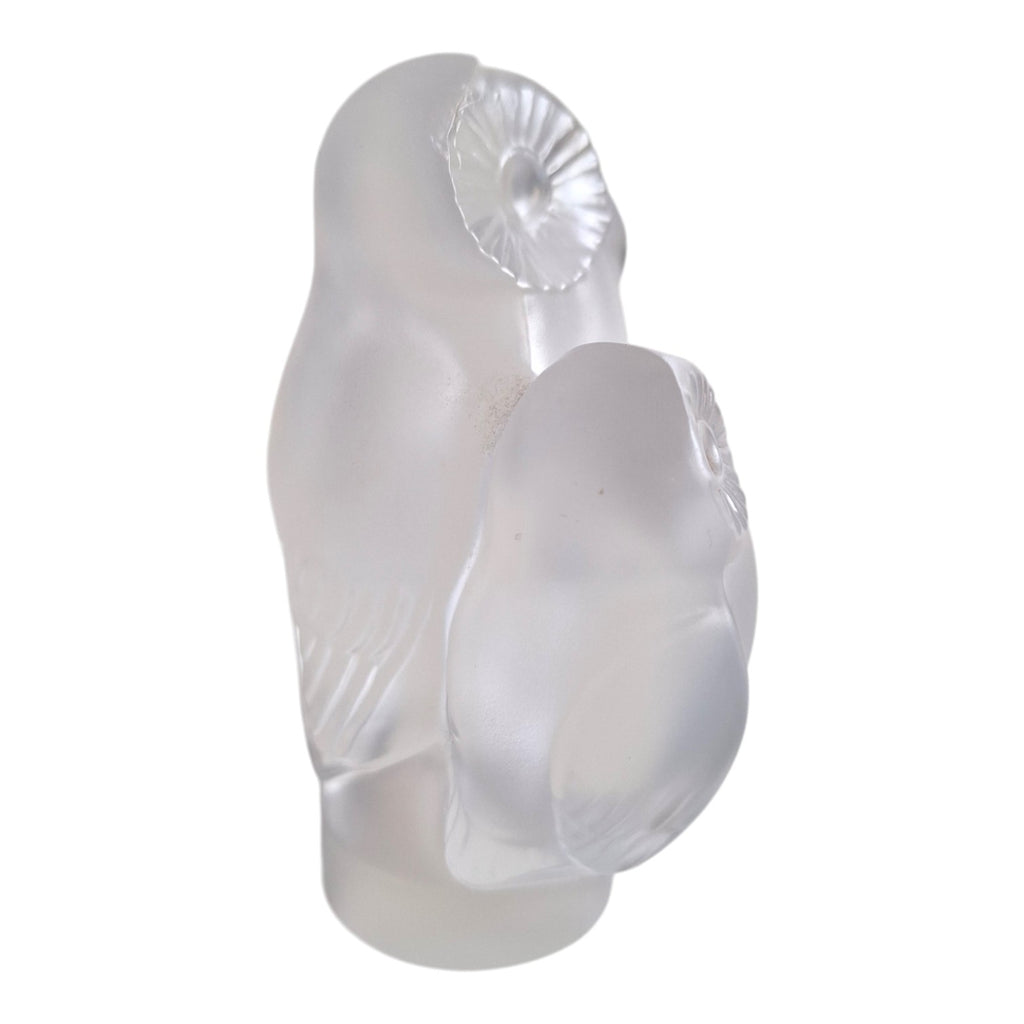 Cristal de Sèvres | Eulen-Figurengruppe | Matte Ausführung | 80er-90er Jahre