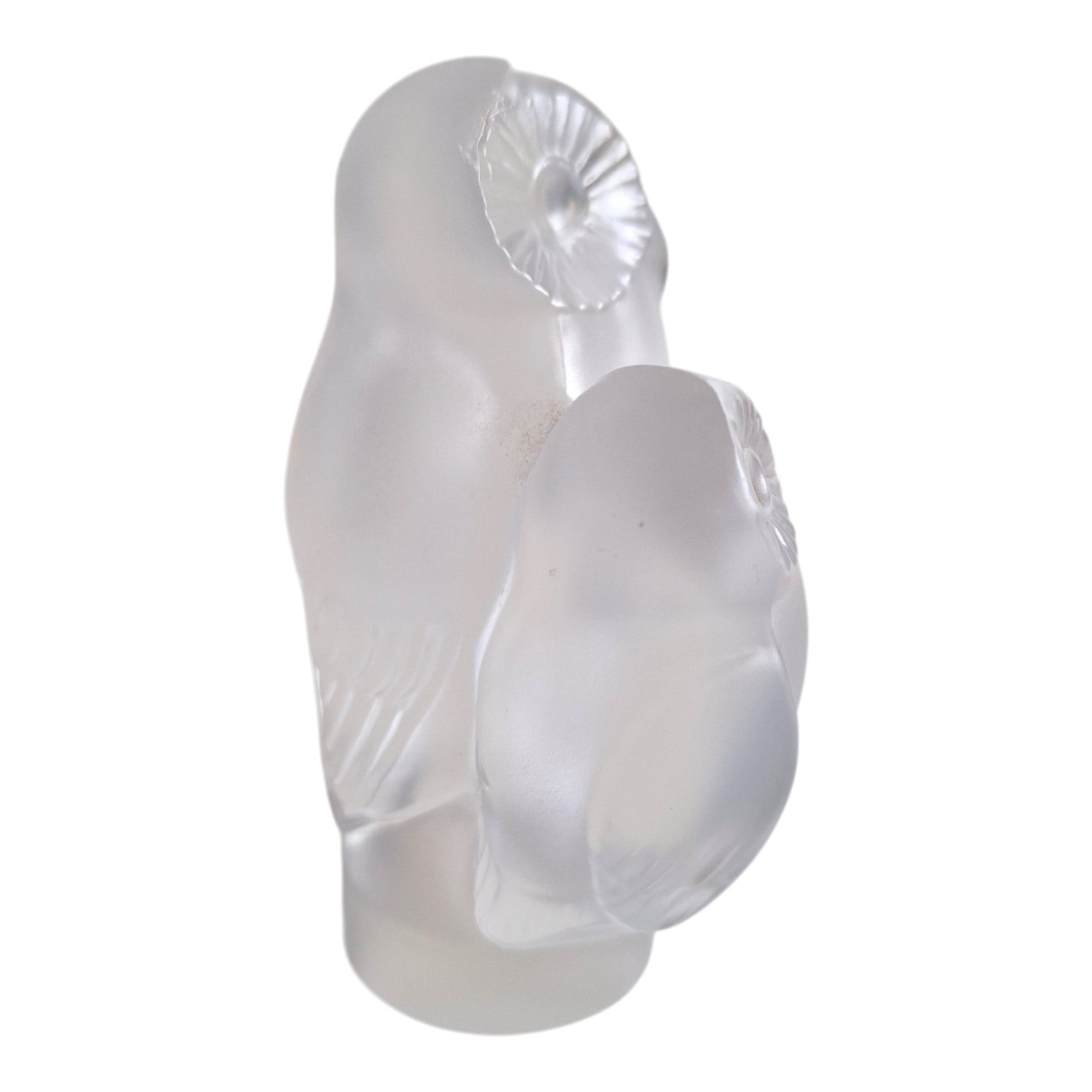 Cristal de Sèvres | Eulen-Figurengruppe | Matte Ausführung | 80er-90er Jahre