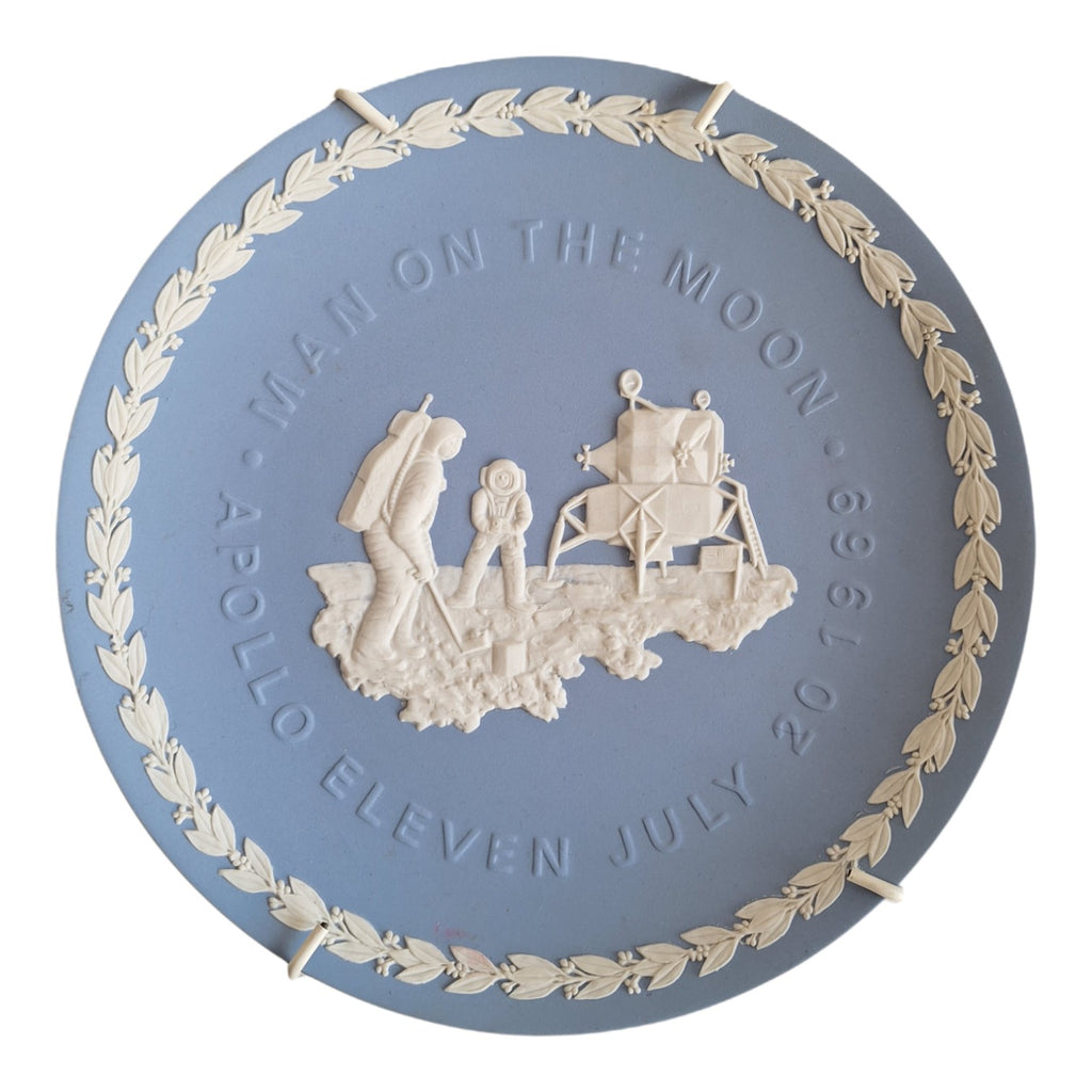 Wedgwood Blue Jasperware Commemorative Plate Apollo 11 – Man on the Moon 1969