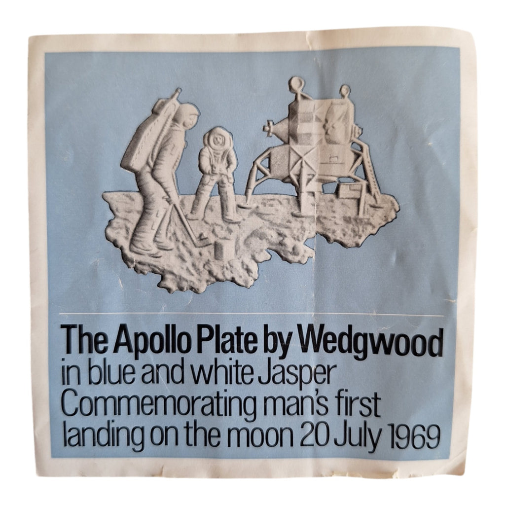 Wedgwood Blue Jasperware Commemorative Plate Apollo 11 – Man on the Moon 1969
