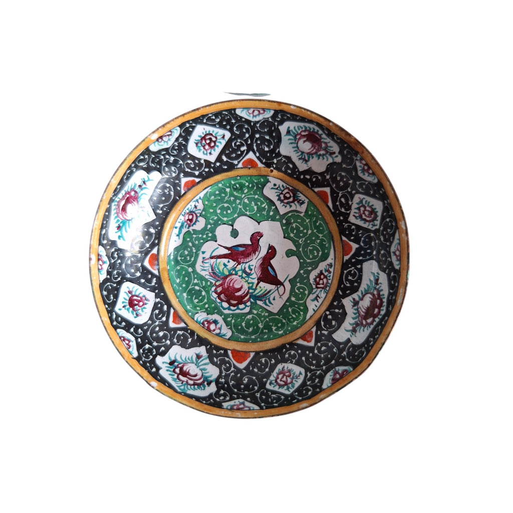 Satz von 7 handbemalten Schalen aus Emaille auf Kupfer – China, ca. 1920–1940