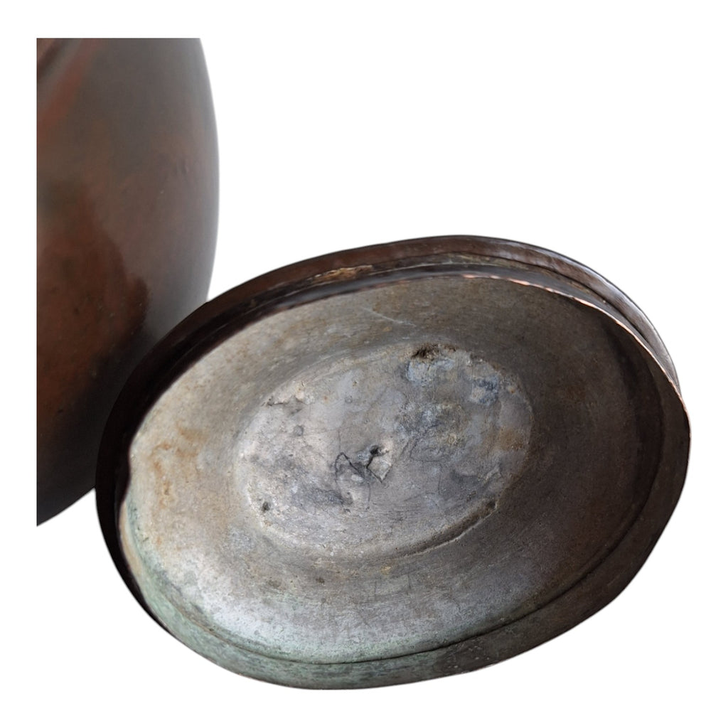 Teekessel oval, Rotkupfer hoch 15,5 cm