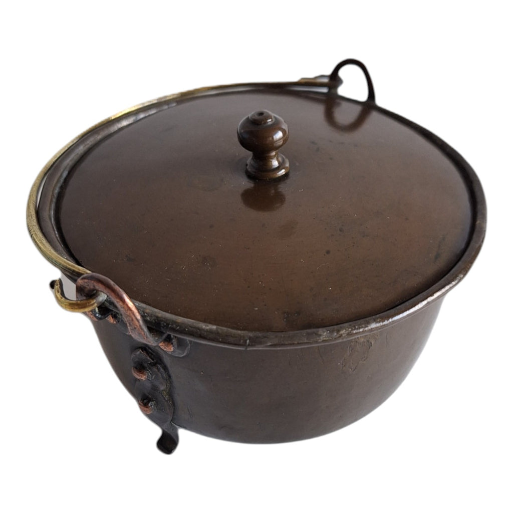 antikes Rotkupferpfännchen, 7 cm hoch