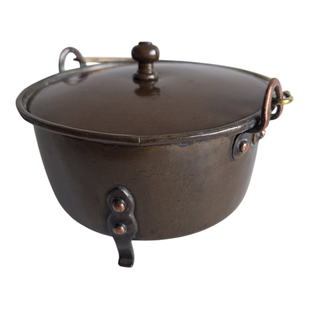 antikes Rotkupferpfännchen, 7 cm hoch