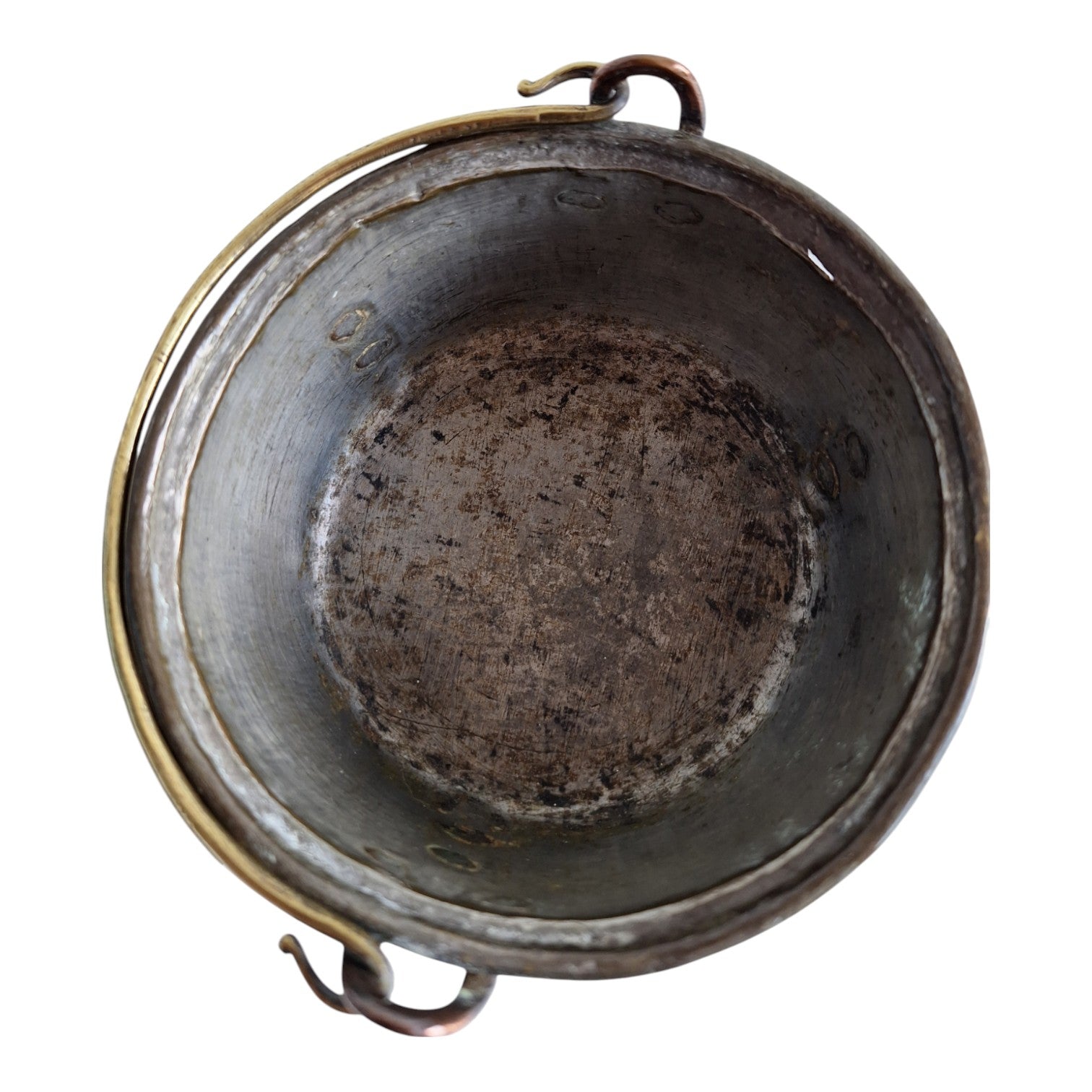 antikes Rotkupferpfännchen, 7 cm hoch