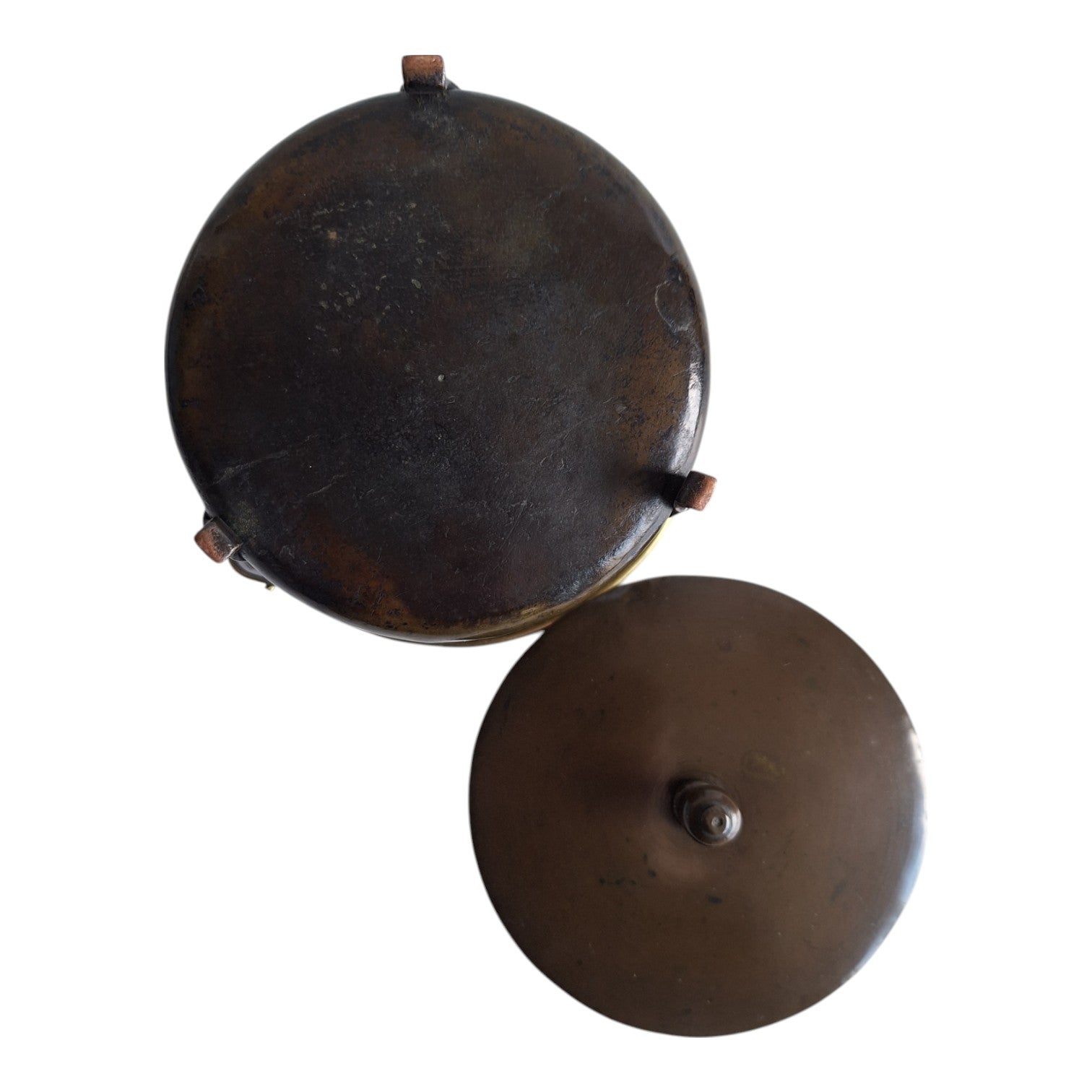 antikes Rotkupferpfännchen, 7 cm hoch