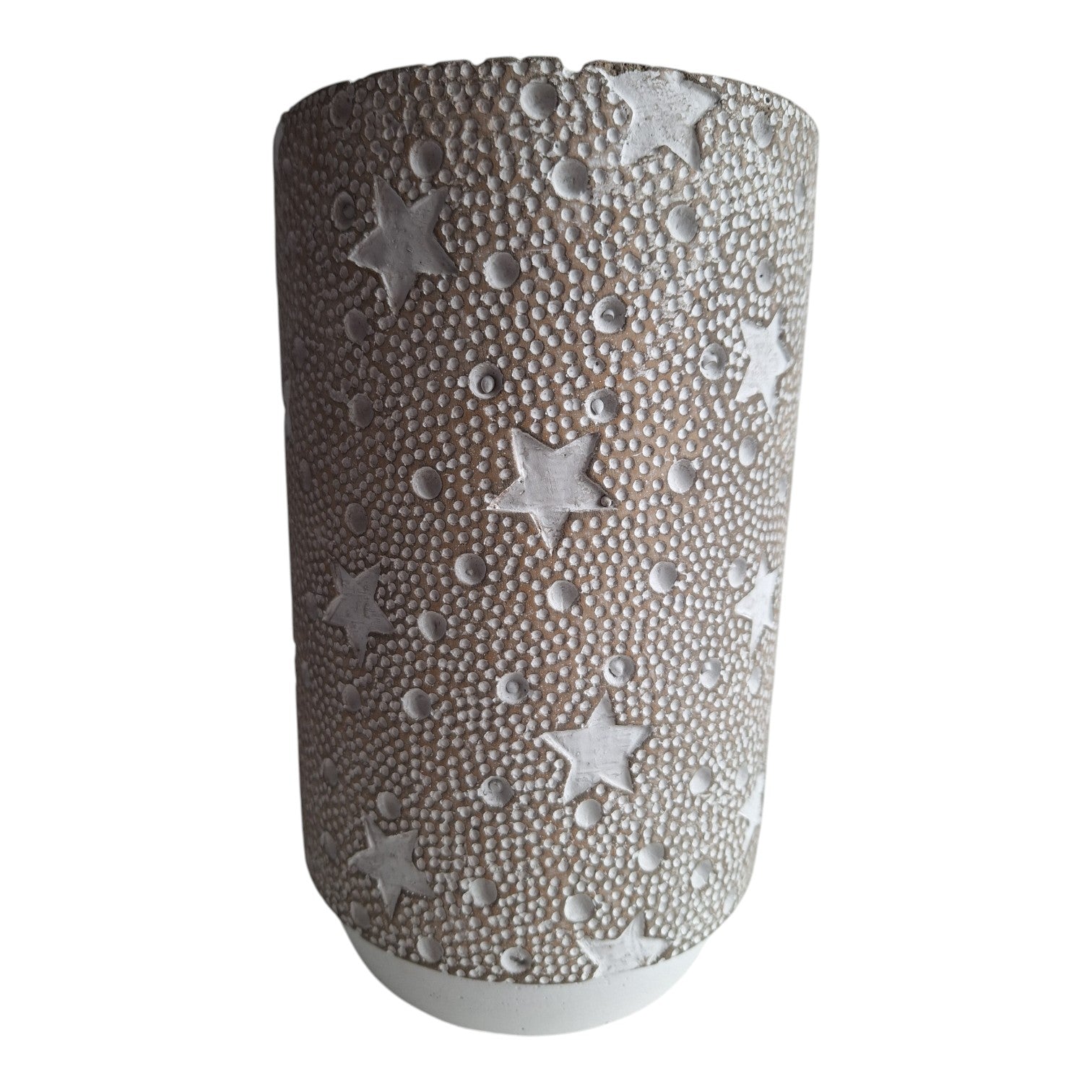 Keramik-Sternenvase | Dekorativ mit Sternenmuster | Für Trockenblumen | 21,5 cm