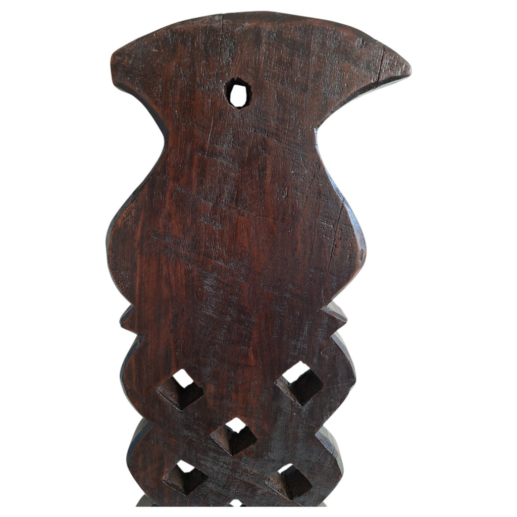 Handgeschnitzter Holzlöffelhalter – Wanddekoration, Indien, ca. 1900–1940