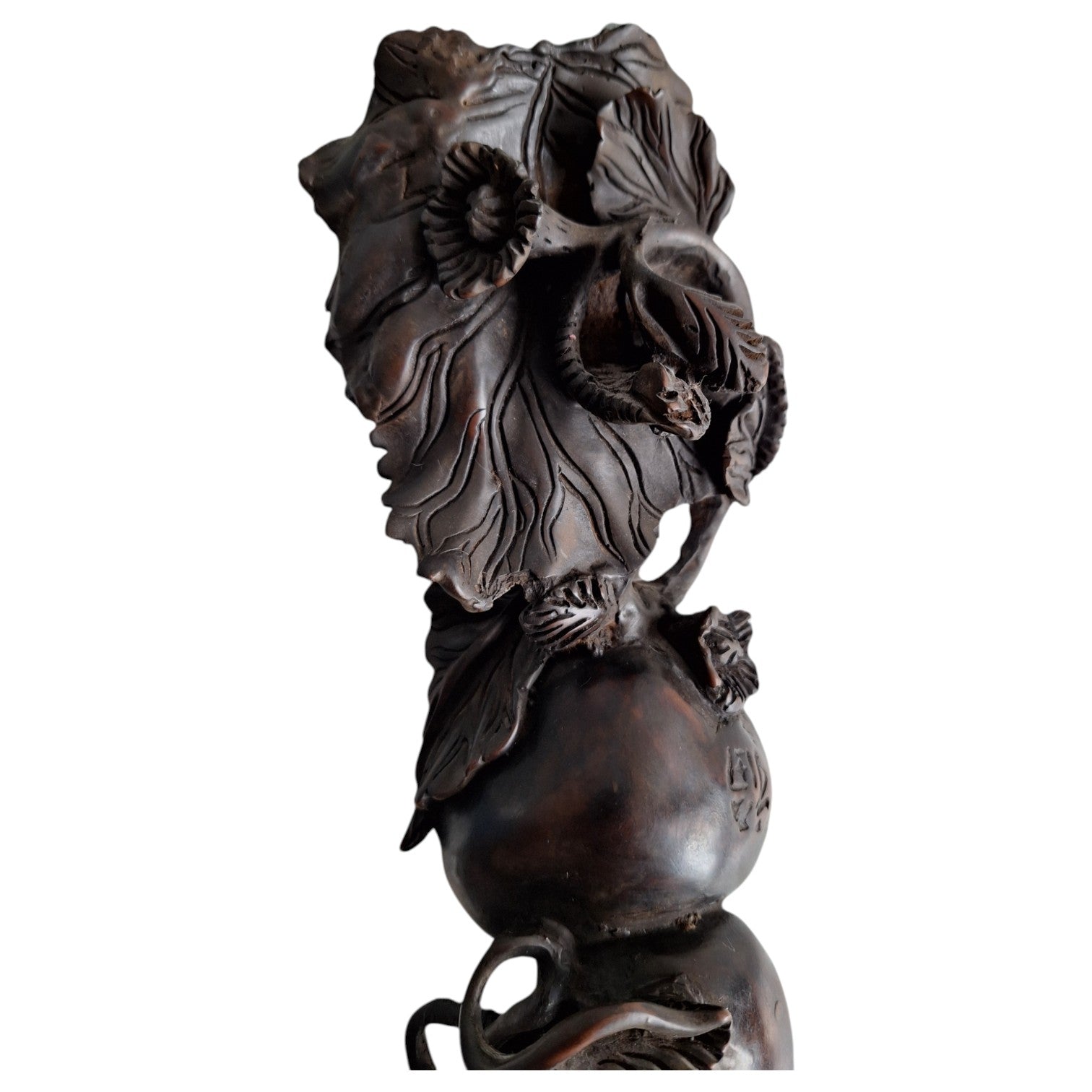 Handgeschnitztes Ruyi-Holzornament – China, 1950er-1960er Jahre