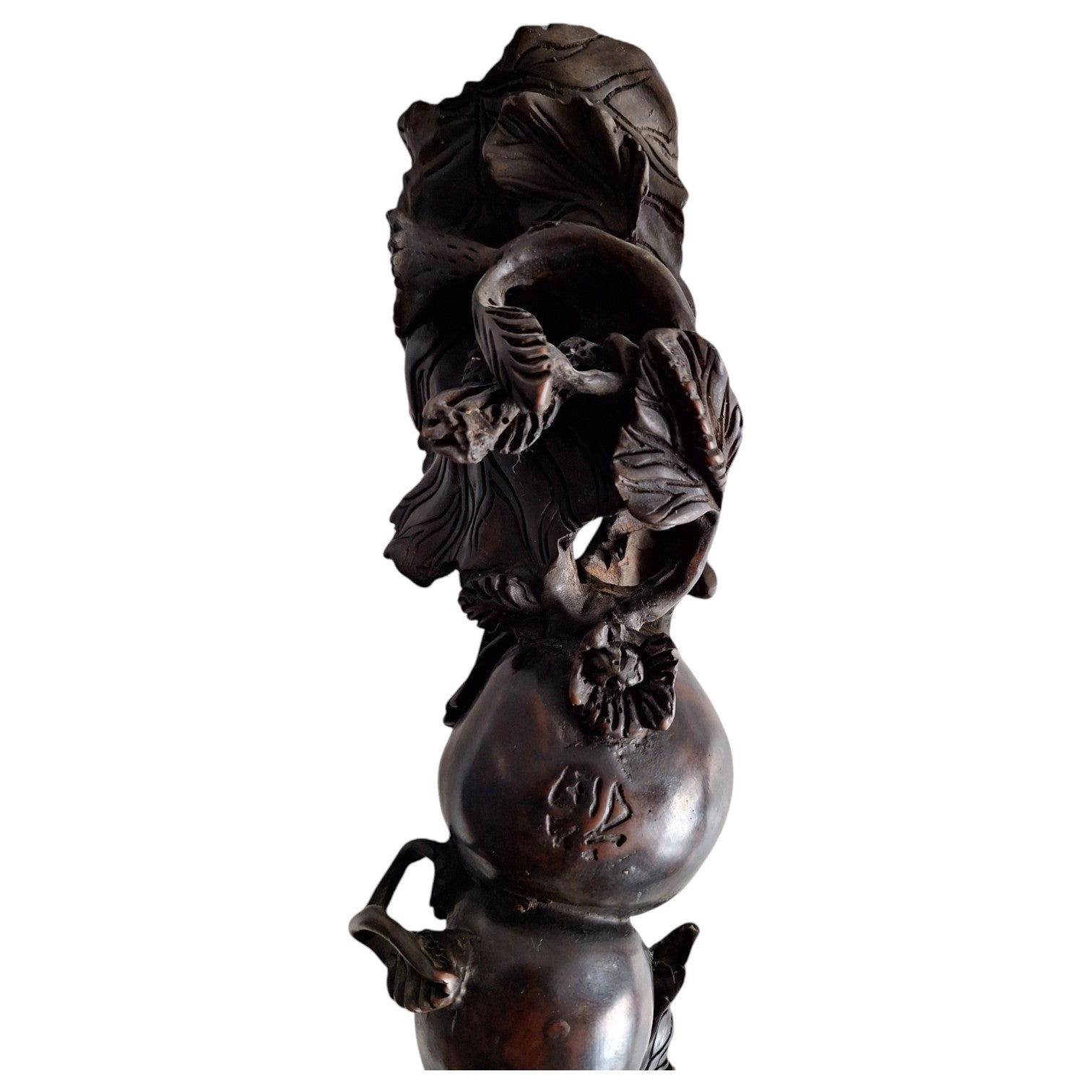 Handgeschnitztes Ruyi-Holzornament – China, 1950er-1960er Jahre