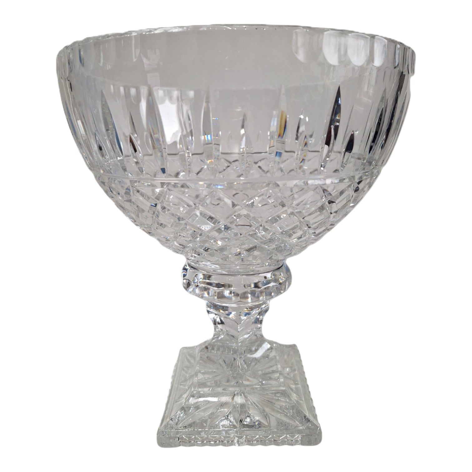 Kristall-Bowle | Geschliffenes Klarglas | H. 26,5 cm | 3,7 kg