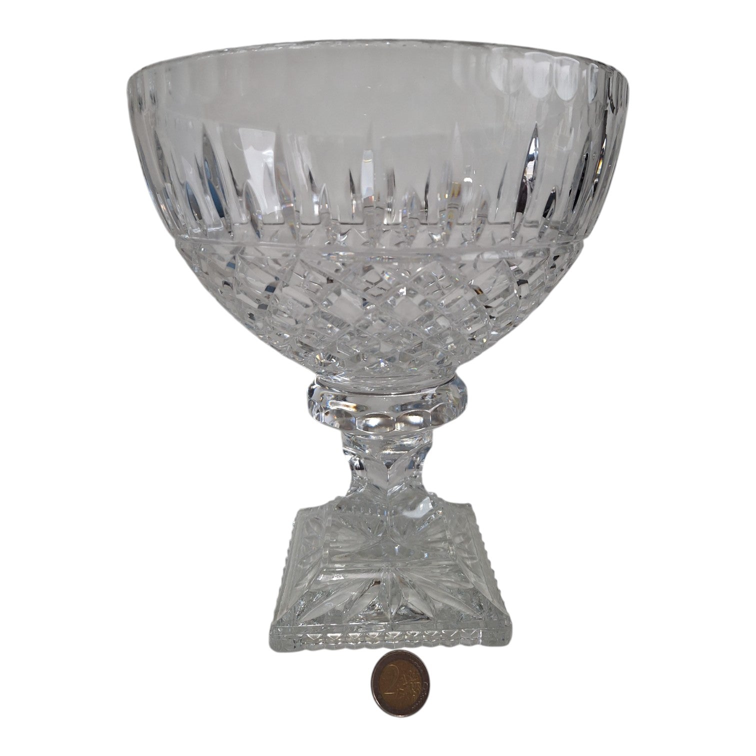 Kristall-Bowle | Geschliffenes Klarglas | H. 26,5 cm | 3,7 kg