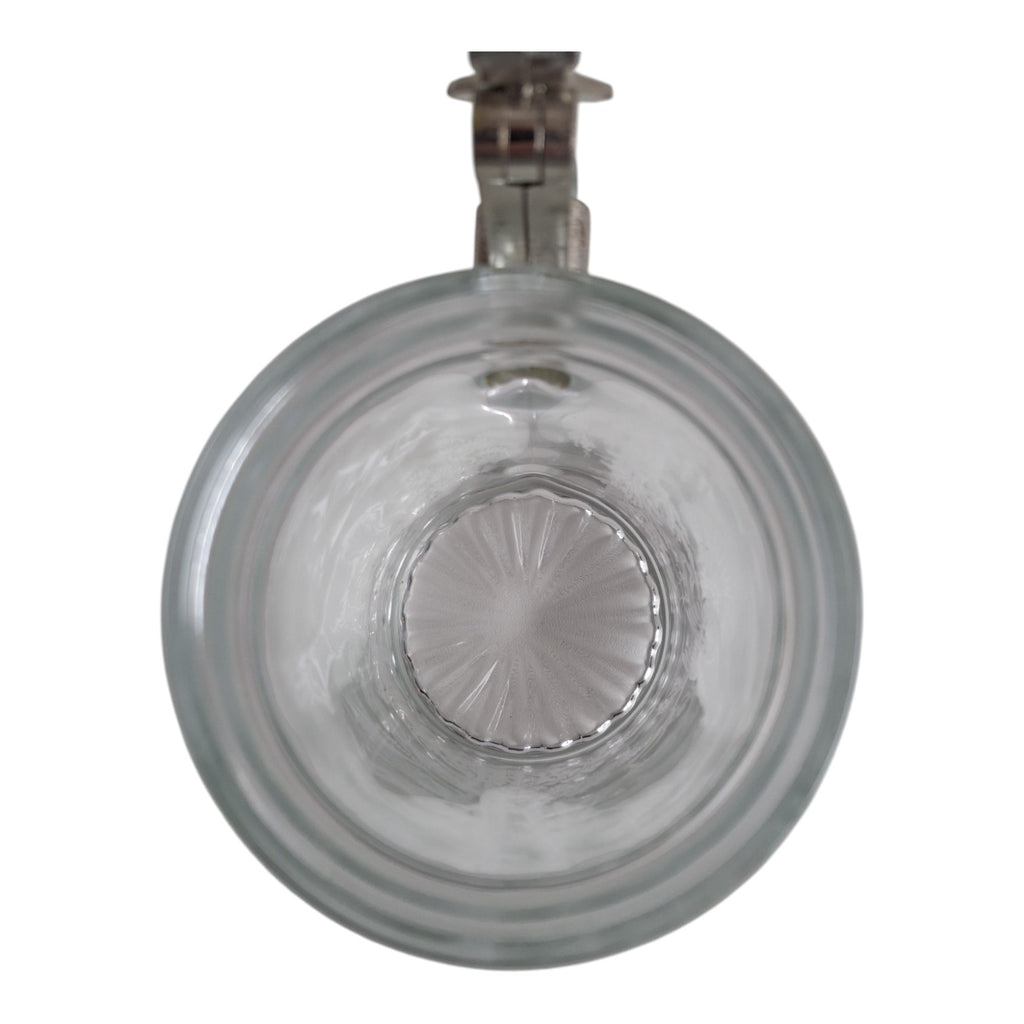 Bierkrug aus Glas mit Deckel | Westdeutschland | H. 17 cm