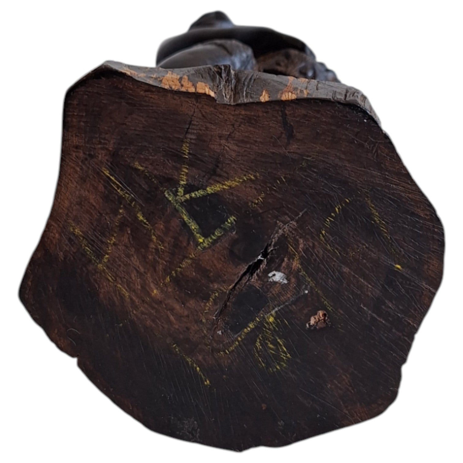Holzskulptur Mann mit Trommel – Afrikanische Holzschnitzerei