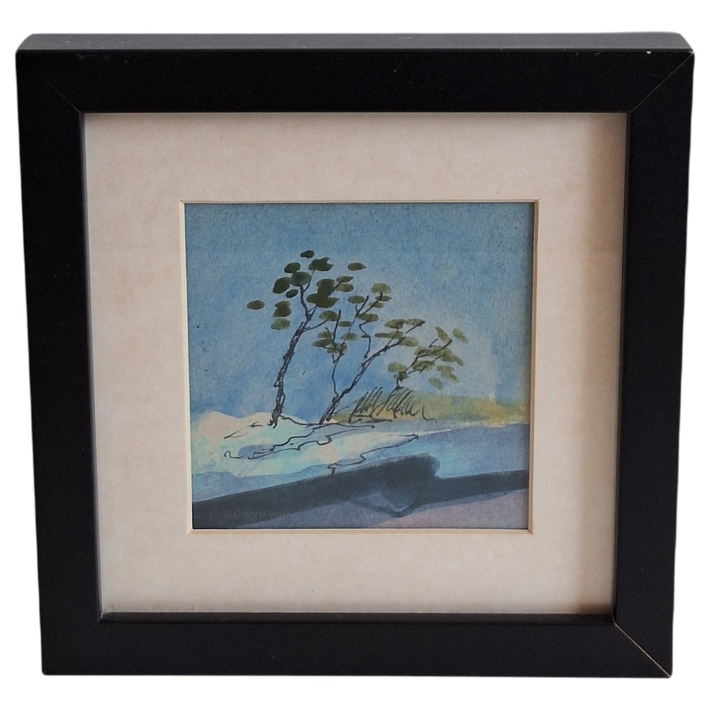Peter Venrooy – Gerahmtes Aquarell | Stille in der Natur