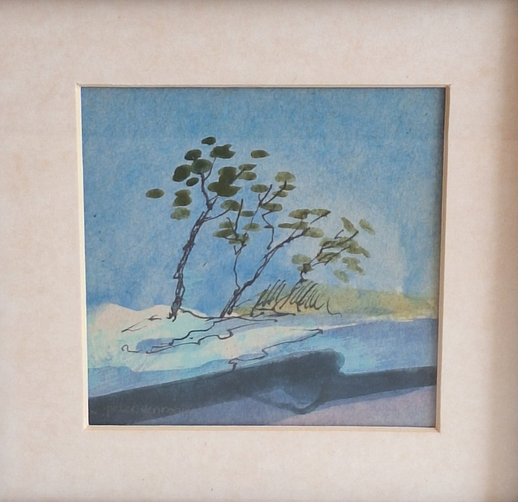 Peter Venrooy – Gerahmtes Aquarell | Stille in der Natur