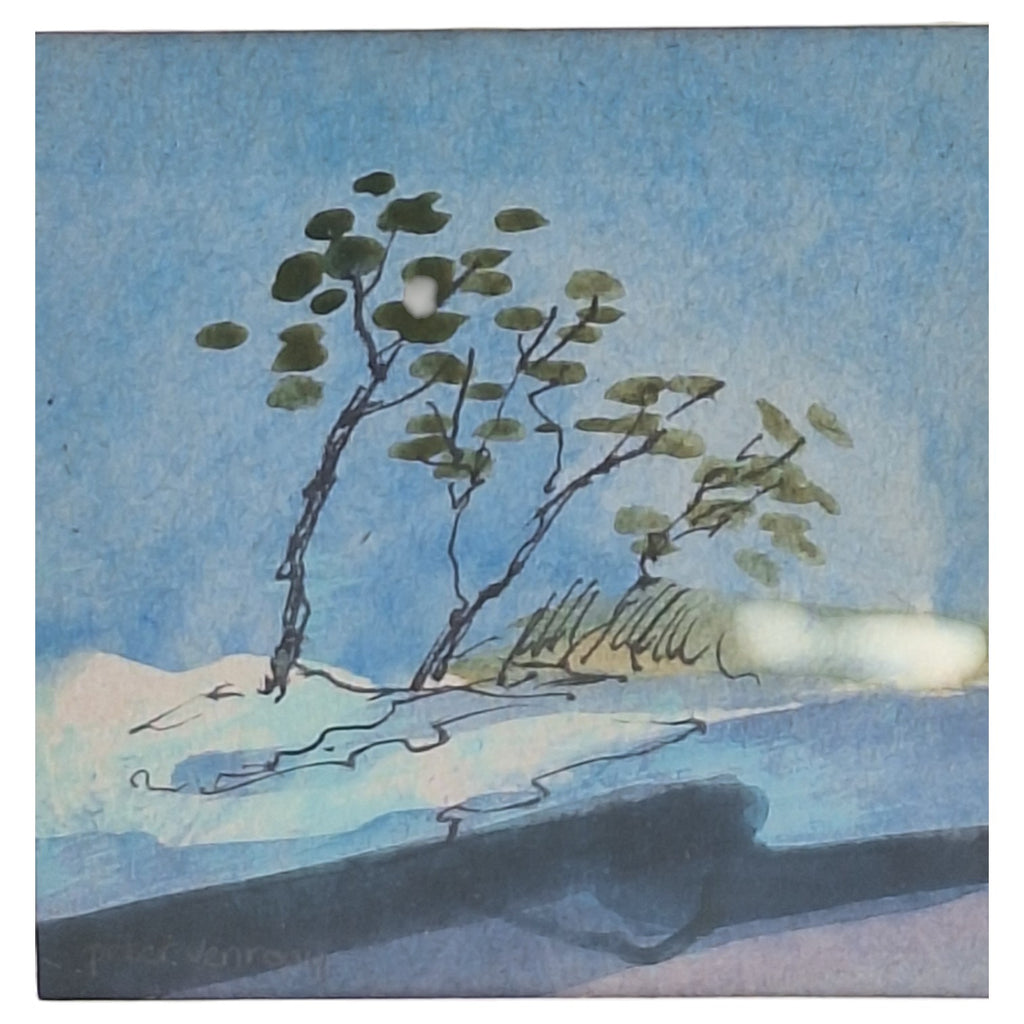 Peter Venrooy – Gerahmtes Aquarell | Stille in der Natur