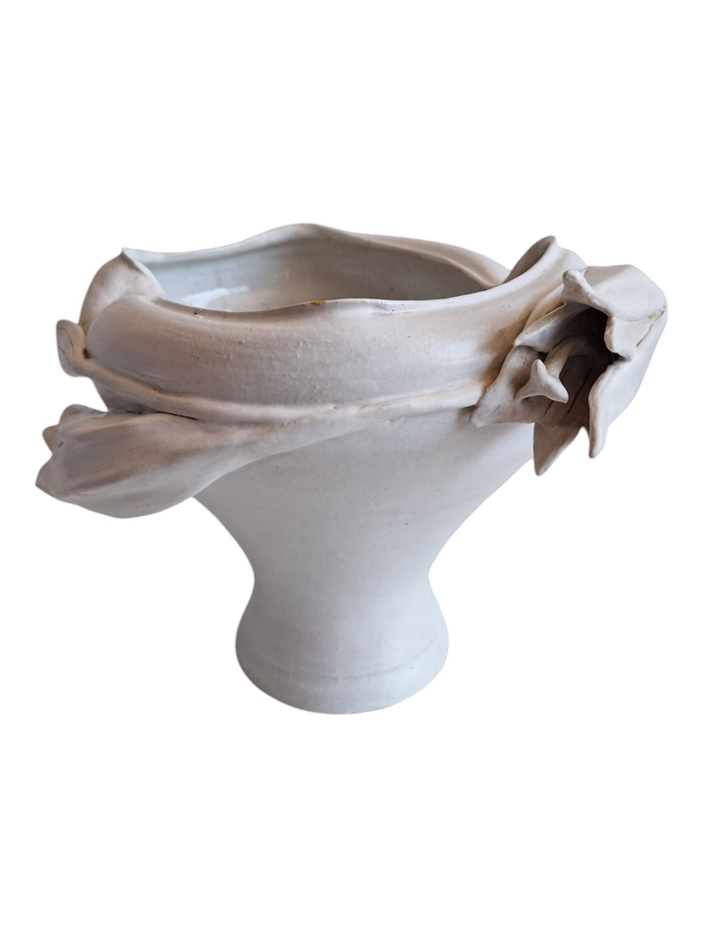 Signierter Keramik-Blumentopf mit Dekoration – Signiert „Hil“