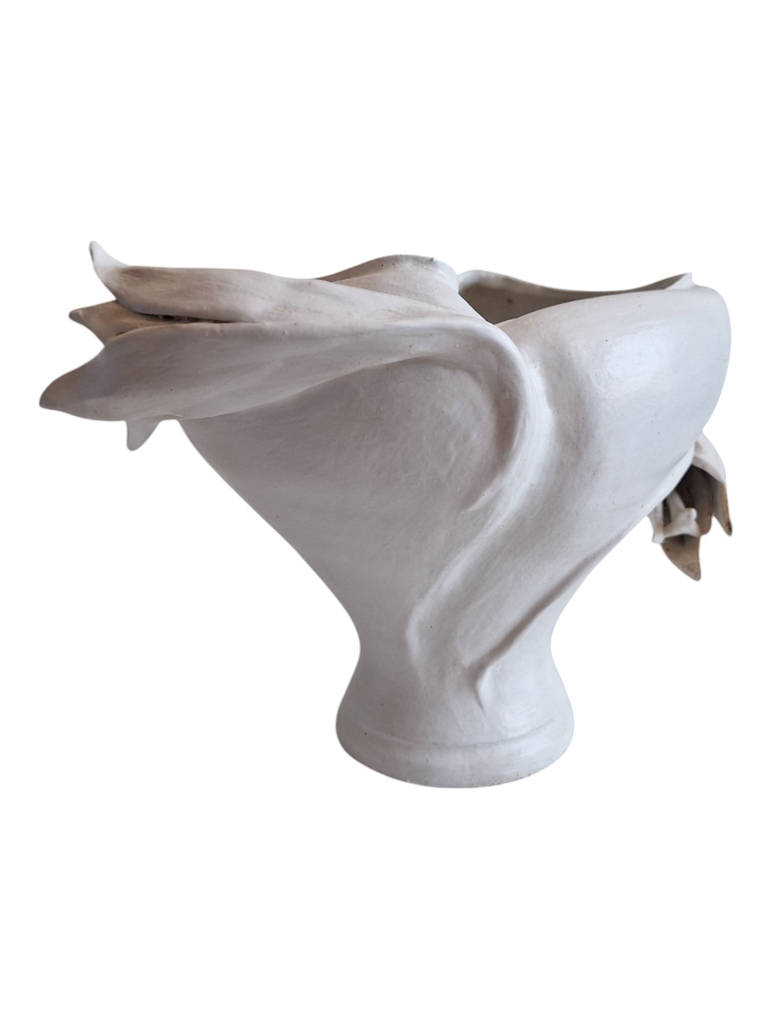 Signierter Keramik-Blumentopf mit Dekoration – Signiert „Hil“