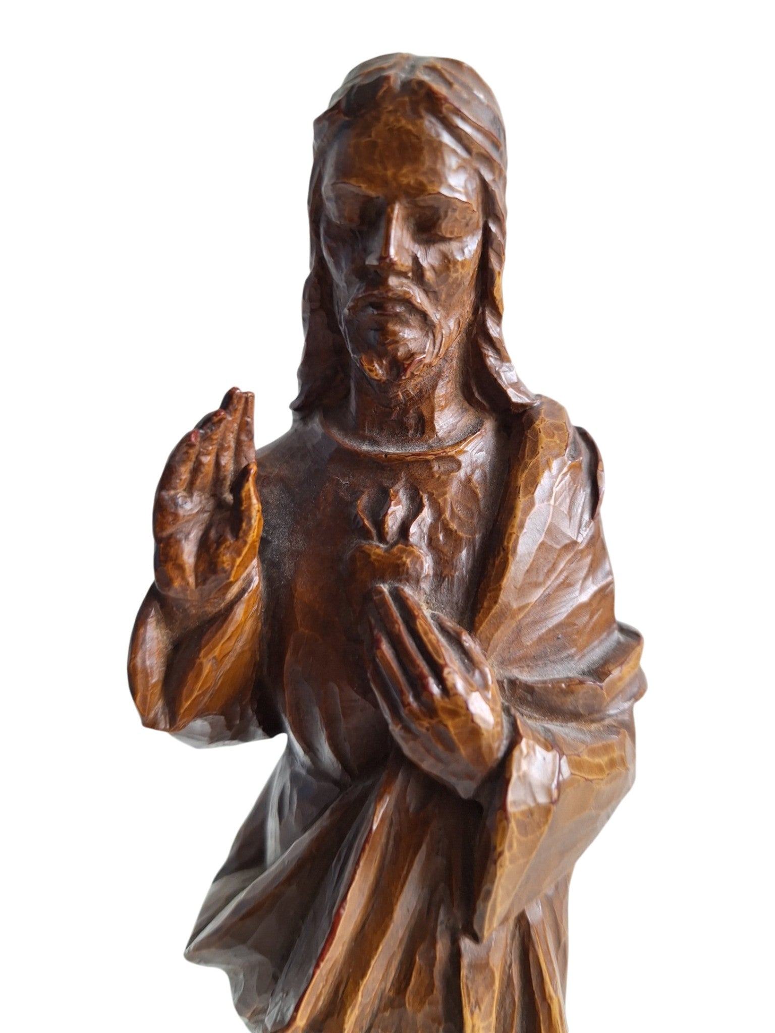 Herz-Jesu-Statue – Kunstharz, 60er-Jahre
