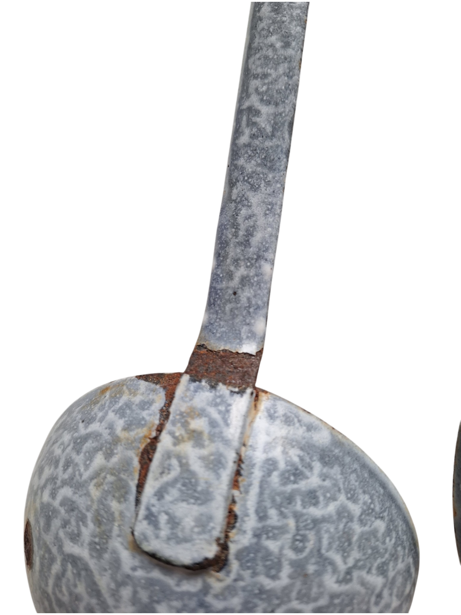 Grau gesprenkeltes Emaille Löffelregal