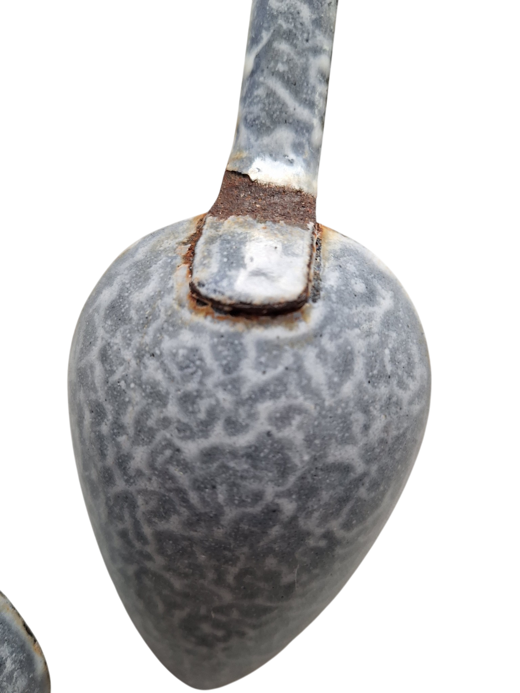 Grau gesprenkeltes Emaille Löffelregal