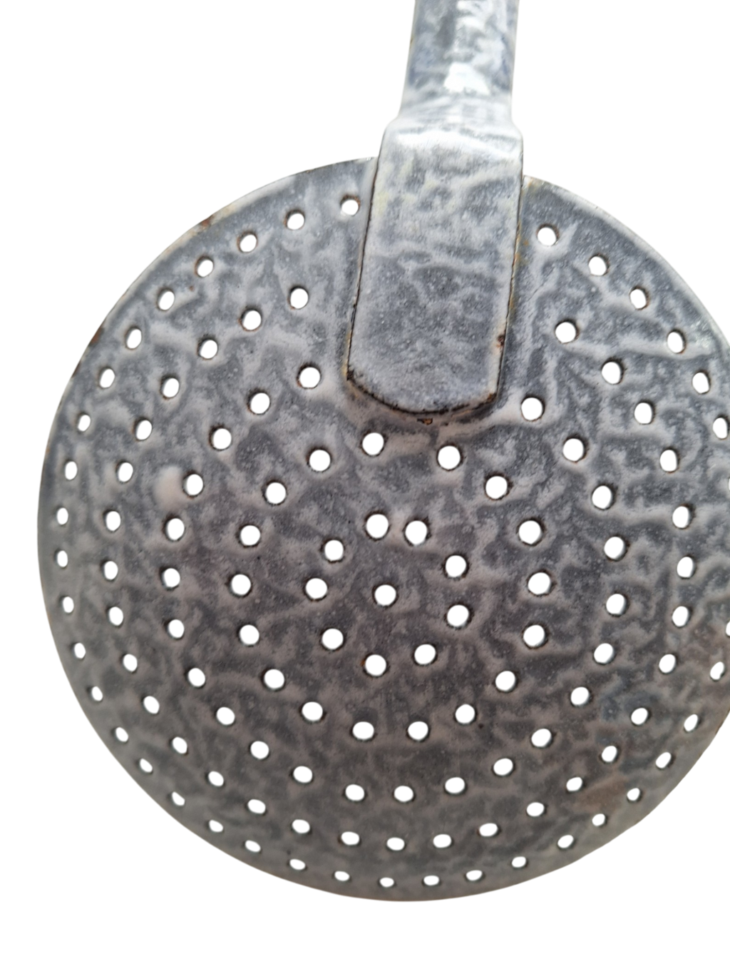 Grau gesprenkeltes Emaille Löffelregal