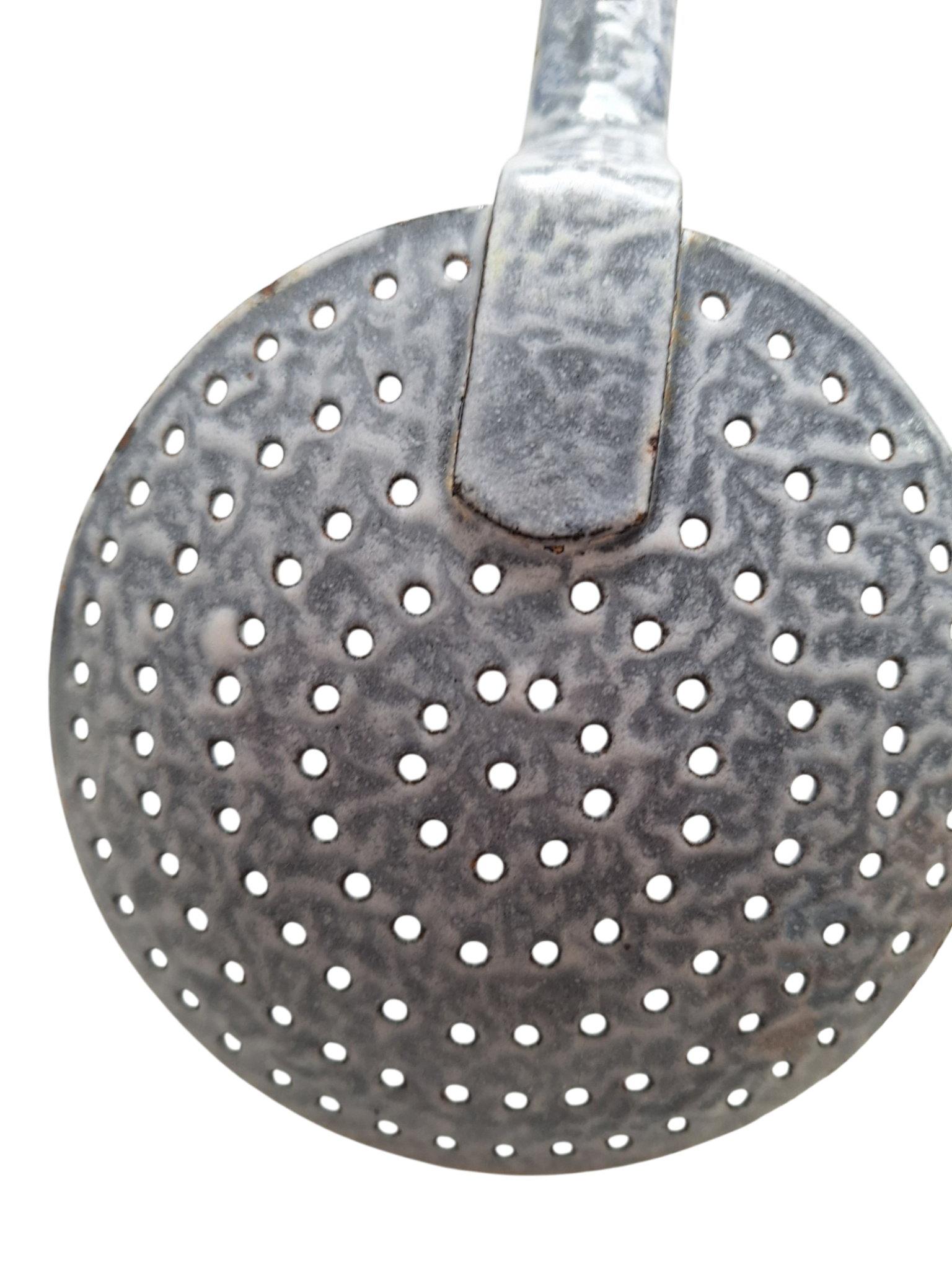 Grau gesprenkeltes Emaille Löffelregal